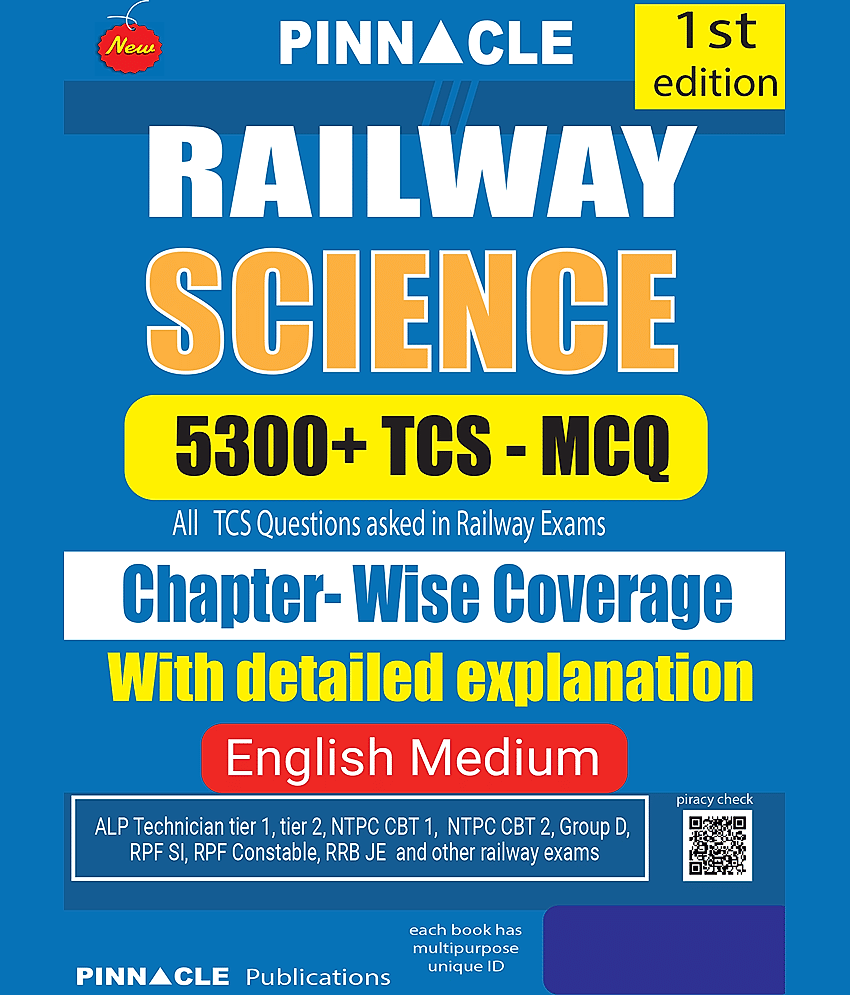 Railway Science 5300+ TCS MCQ Chapter-Wise Coverage | NTPC CBT 1 | Group D | English medium - Stationery | Buy online on ZillyBuy