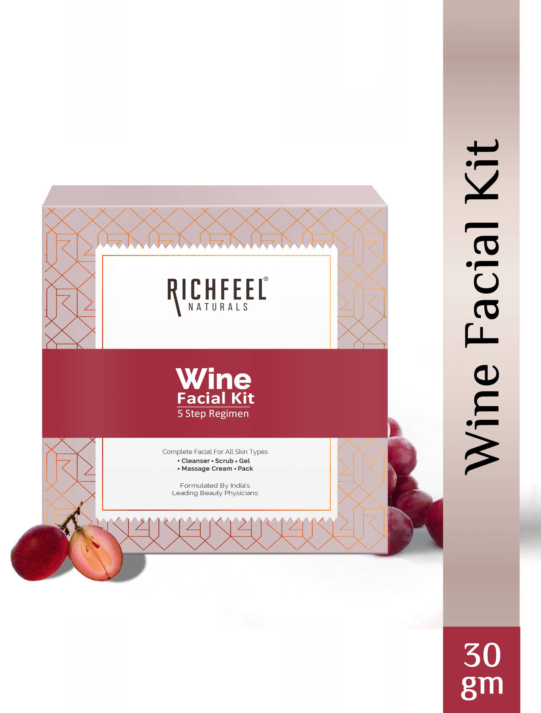     			Richfeel 1 Time Use Facial Kit For All Skin Type Wine 30gm ( Pack of 1 )