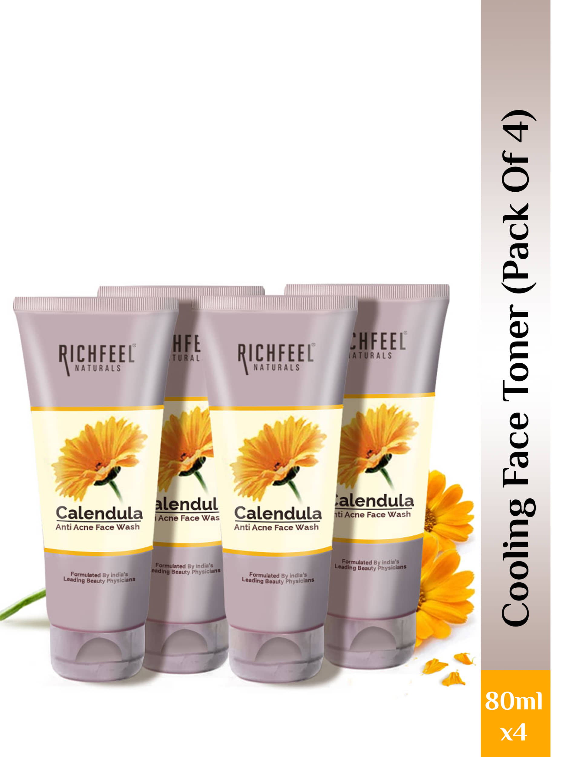 Richfeel - Acne or Blemishes Removal Face Wash For Normal Skin ( Pack of 4 )