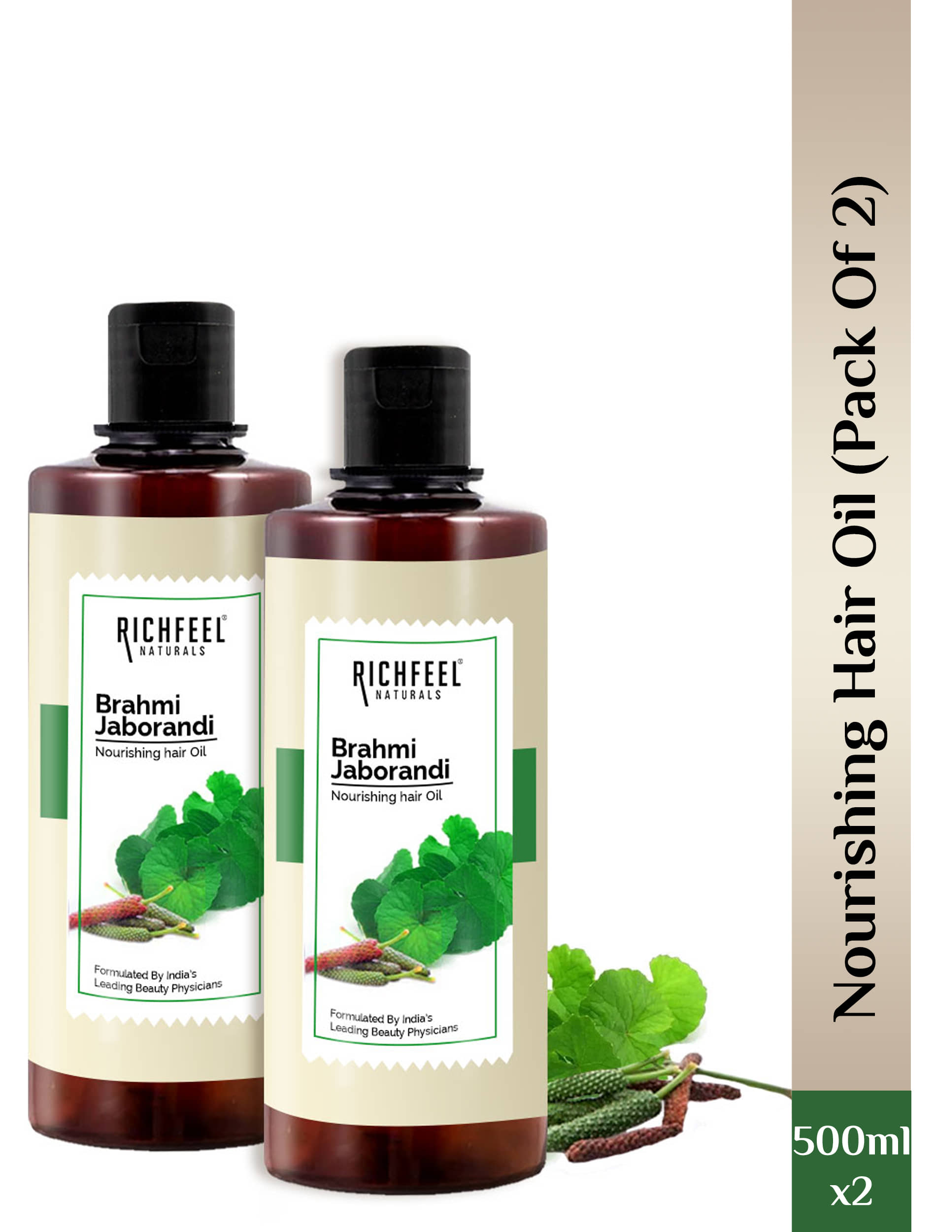Richfeel Brahmi Jaborandi Hair Oil 500 Ml Pack of 2
