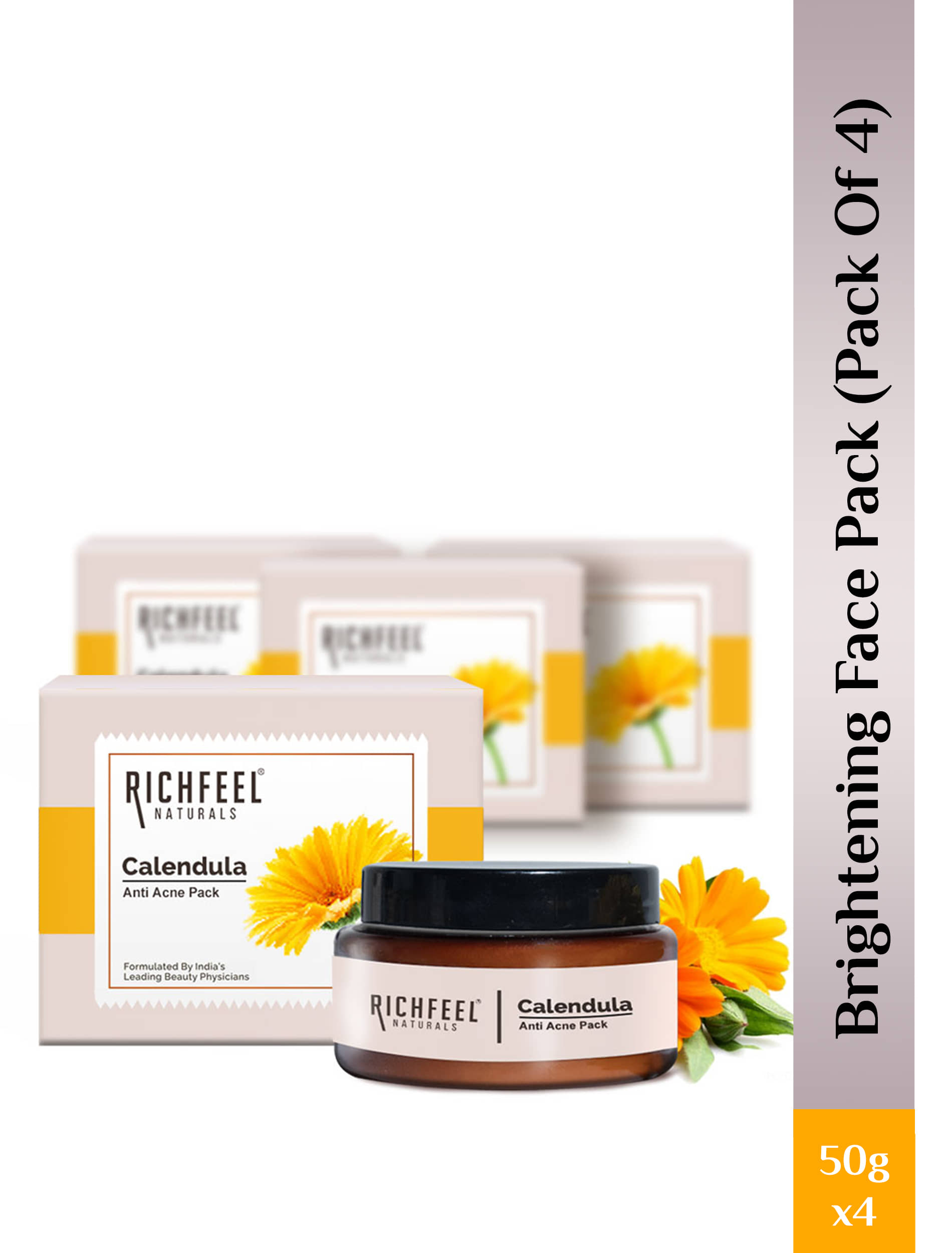 Richfeel - Fairness Face Pack for Normal Skin ( Pack of 4 )