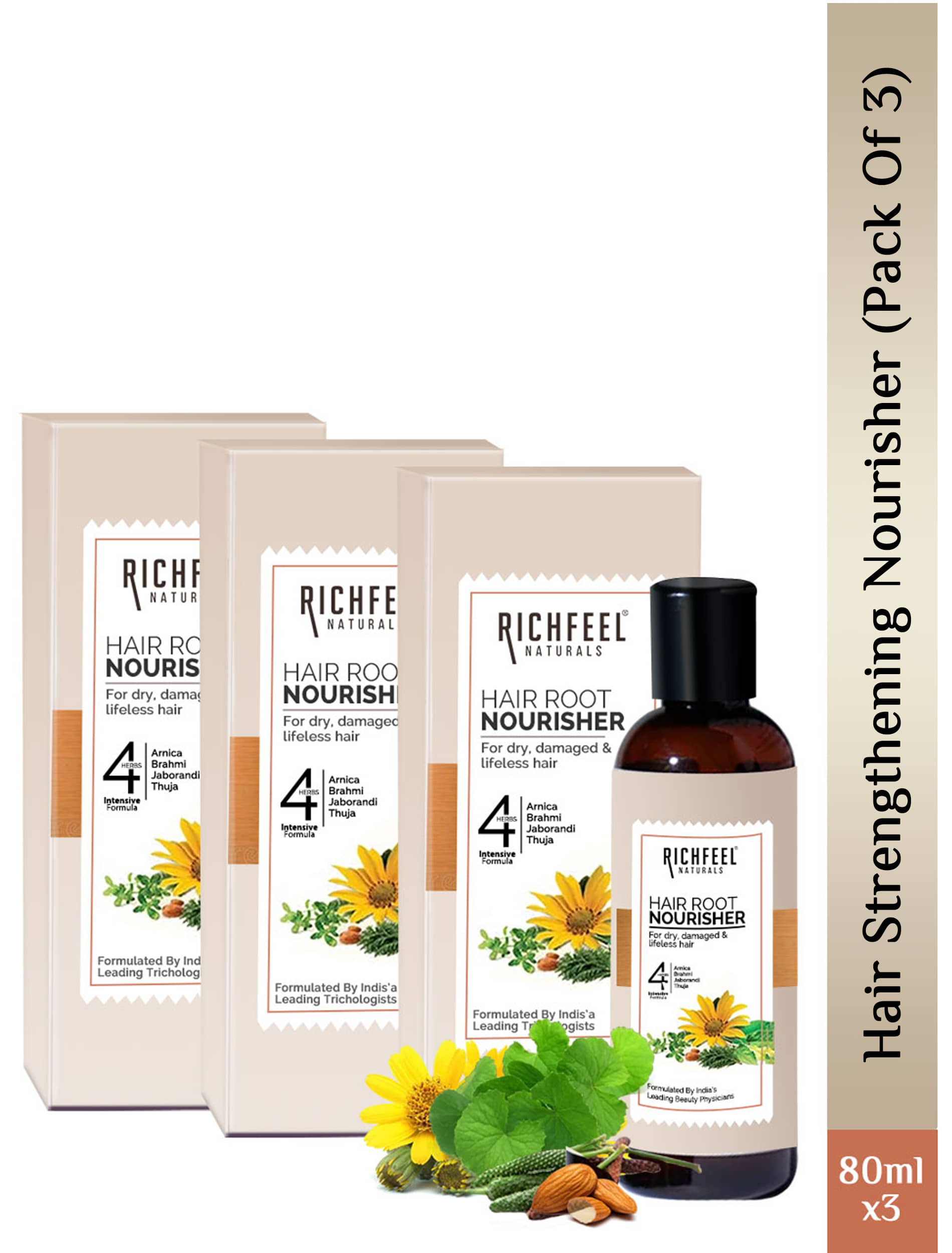 Richfeel Hair Root Nourisher 80 Ml Pack of 3