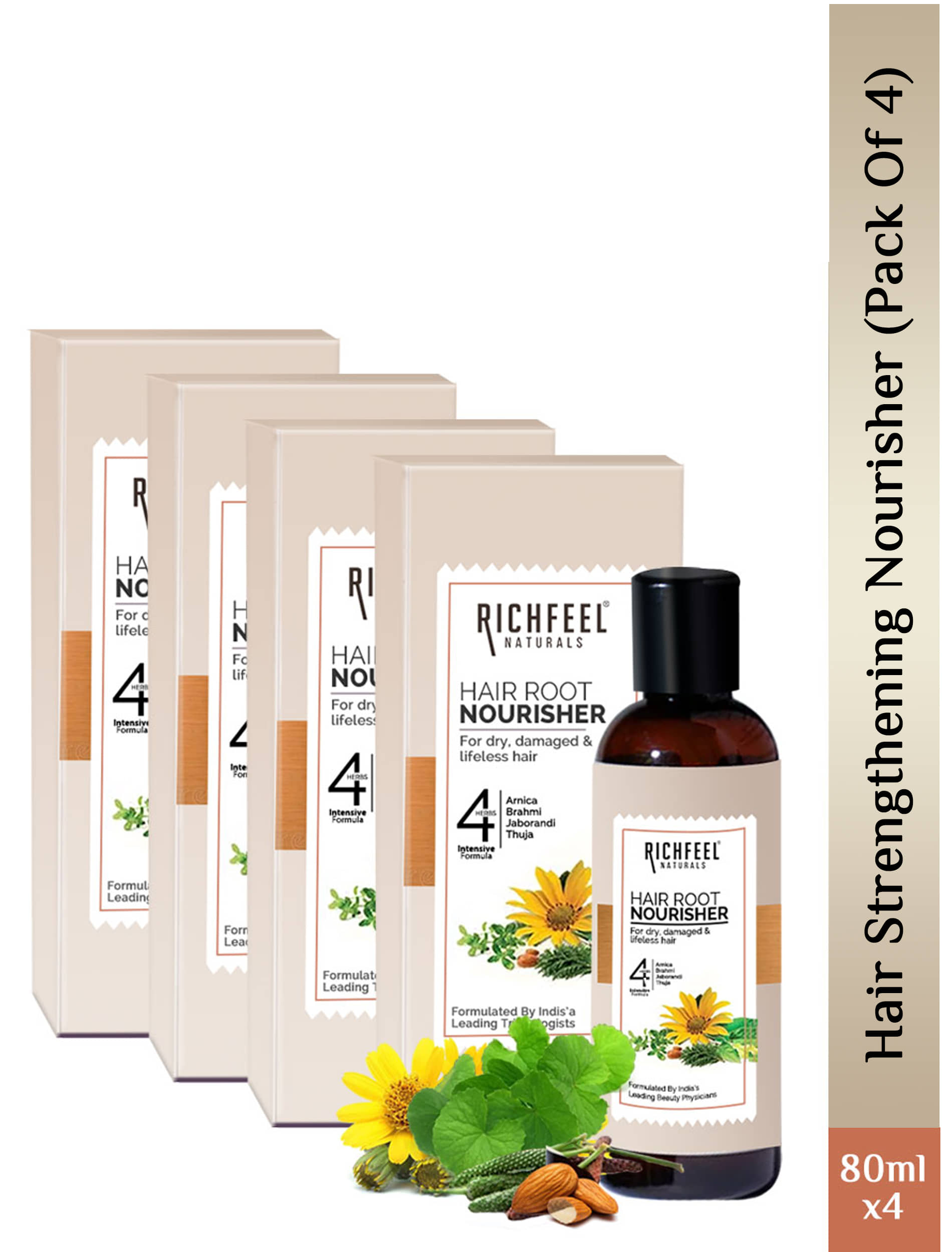 Richfeel Hair Root Nourisher 80 Ml Pack of 4