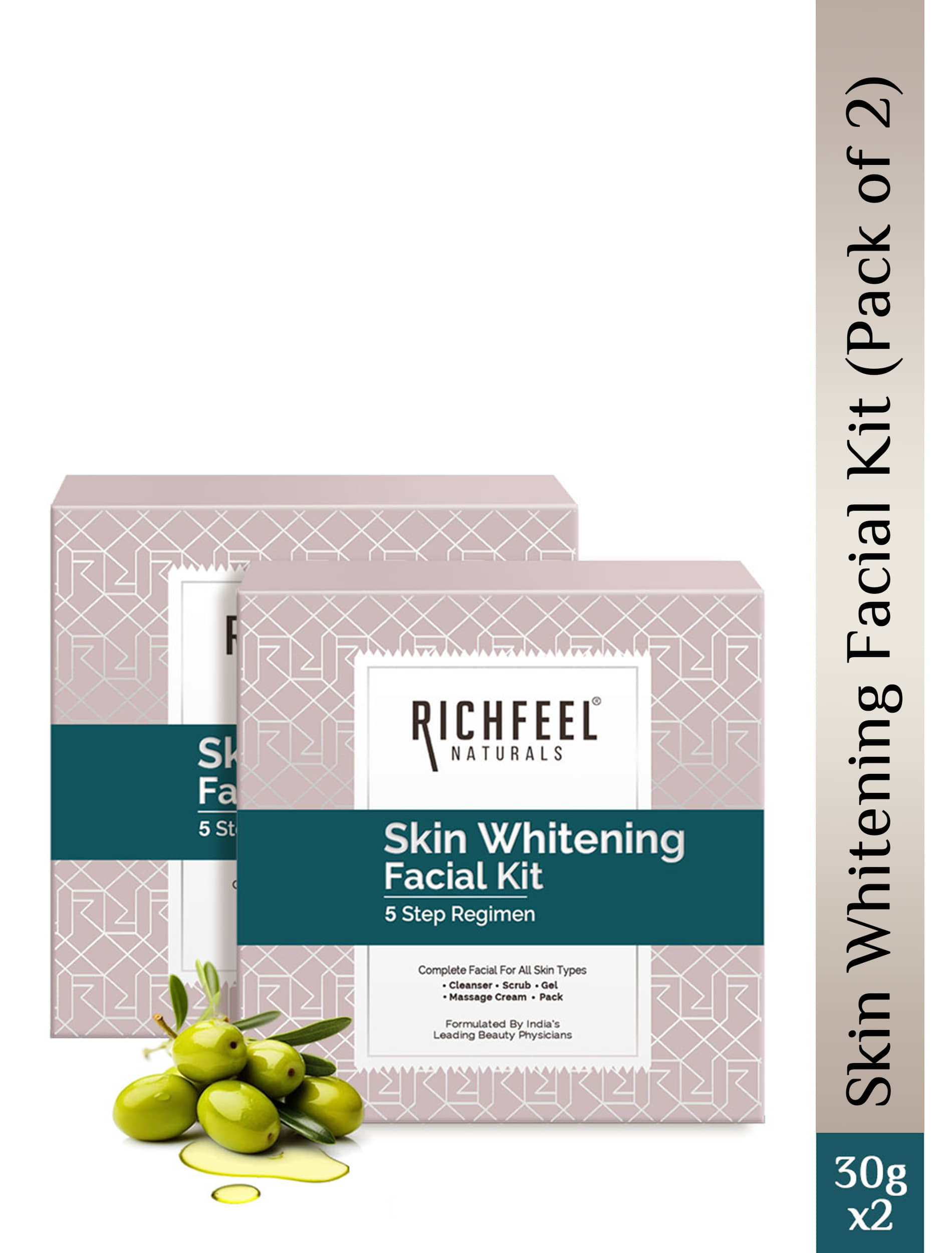 Richfeel Skin Whitening 1 Time Use Facial Kit For Normal Skin Fruit 30 ( Pack of 2 )