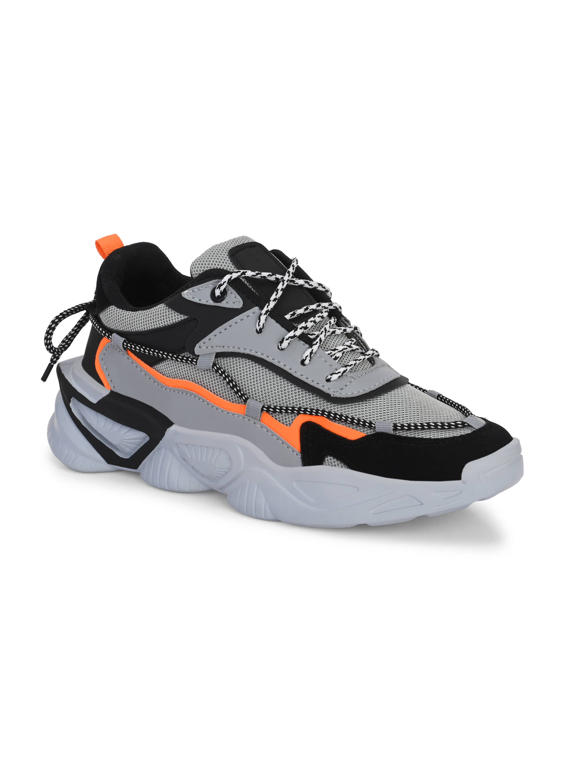 Rising Wolf Synthetic Leather Lace Up Grey Men's Outdoor Shoes     			Rising Wolf Synthetic Leather Lace Up Grey Men's Outdoor Shoes