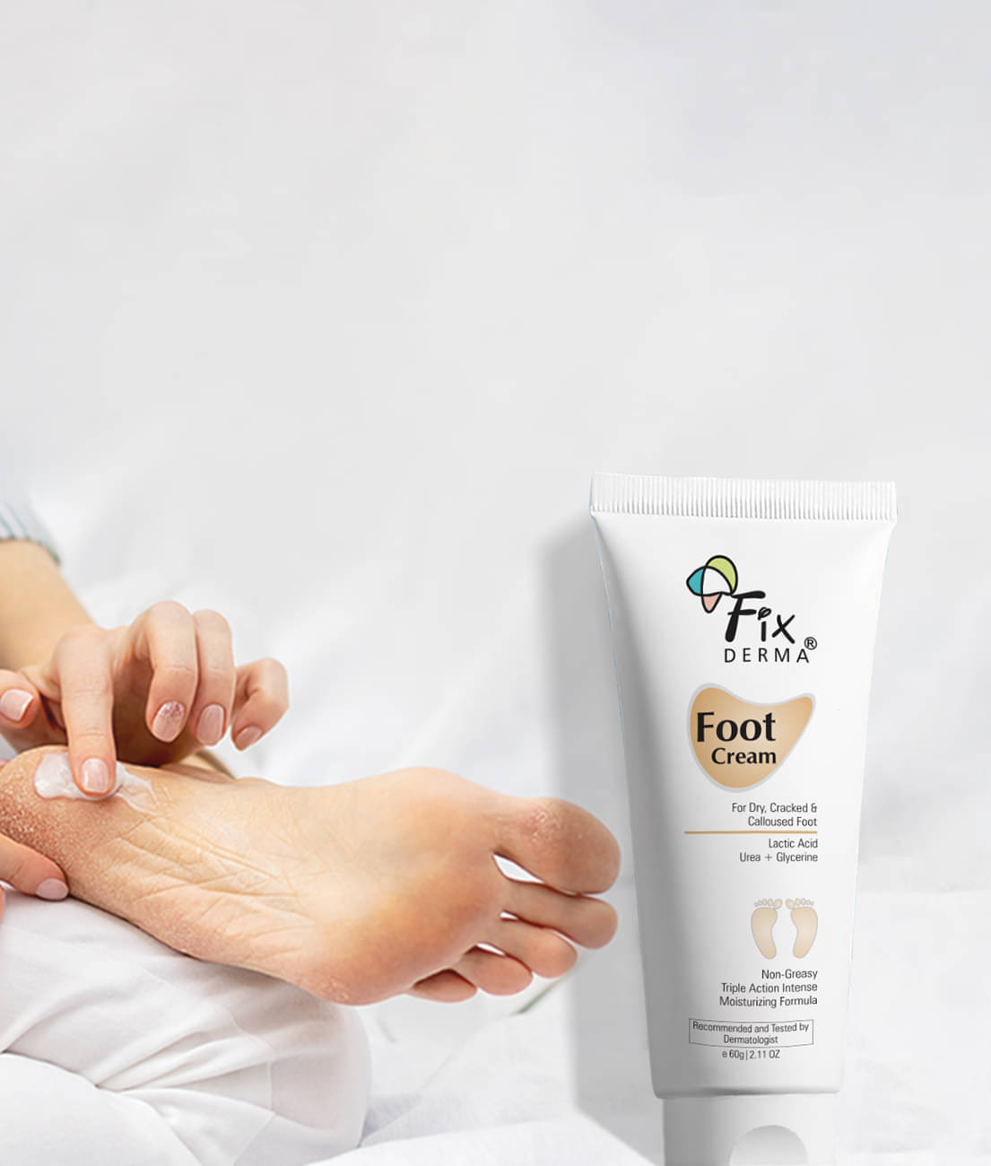     			Fixderma Foot Cream For Dry & Cracked Feet, Moisturizes, Soothes & Repair Creacked Feet, 60g