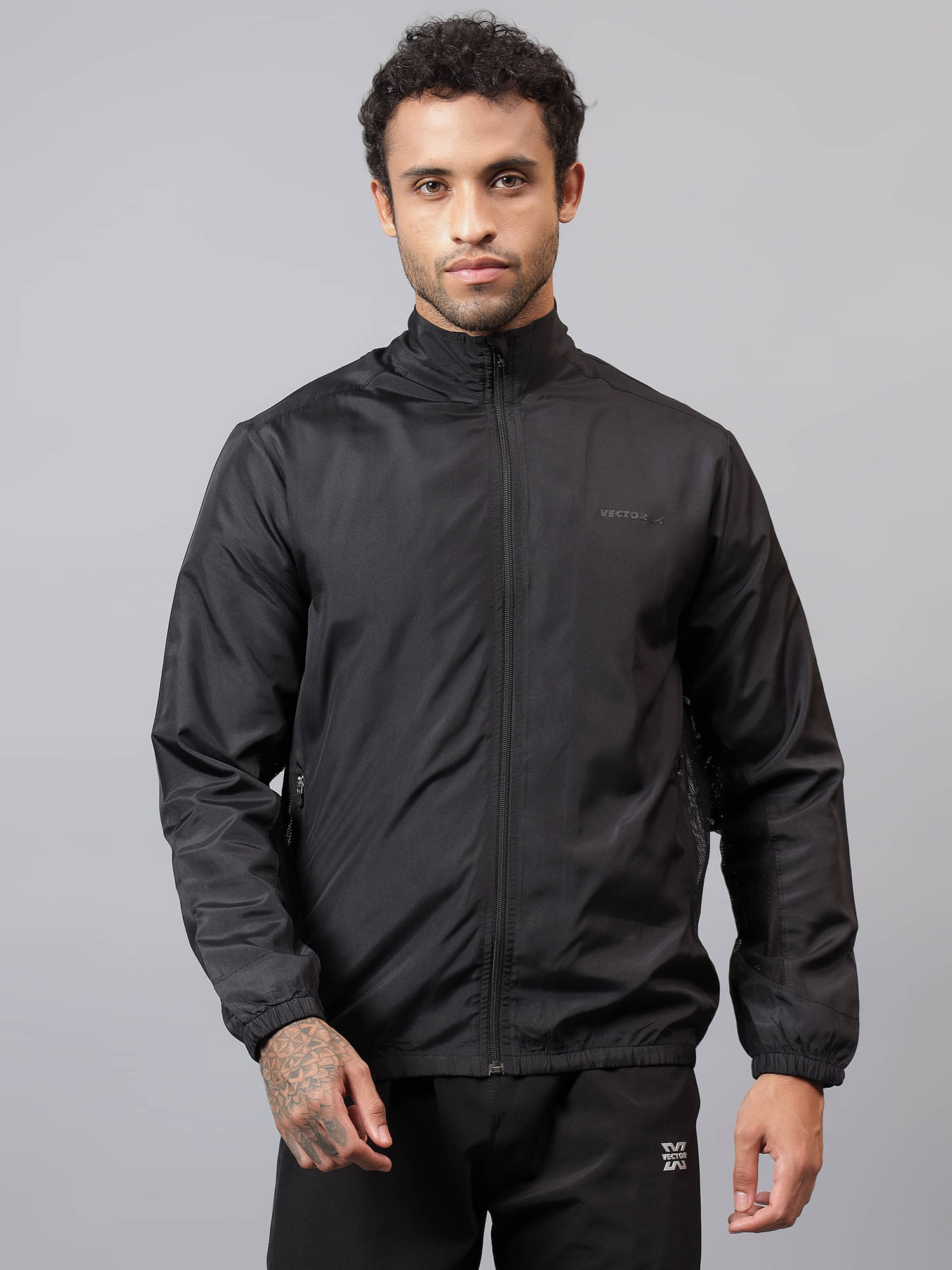     			Vector X Black Polyester Men's Running Windcheater ( Pack of 1 )