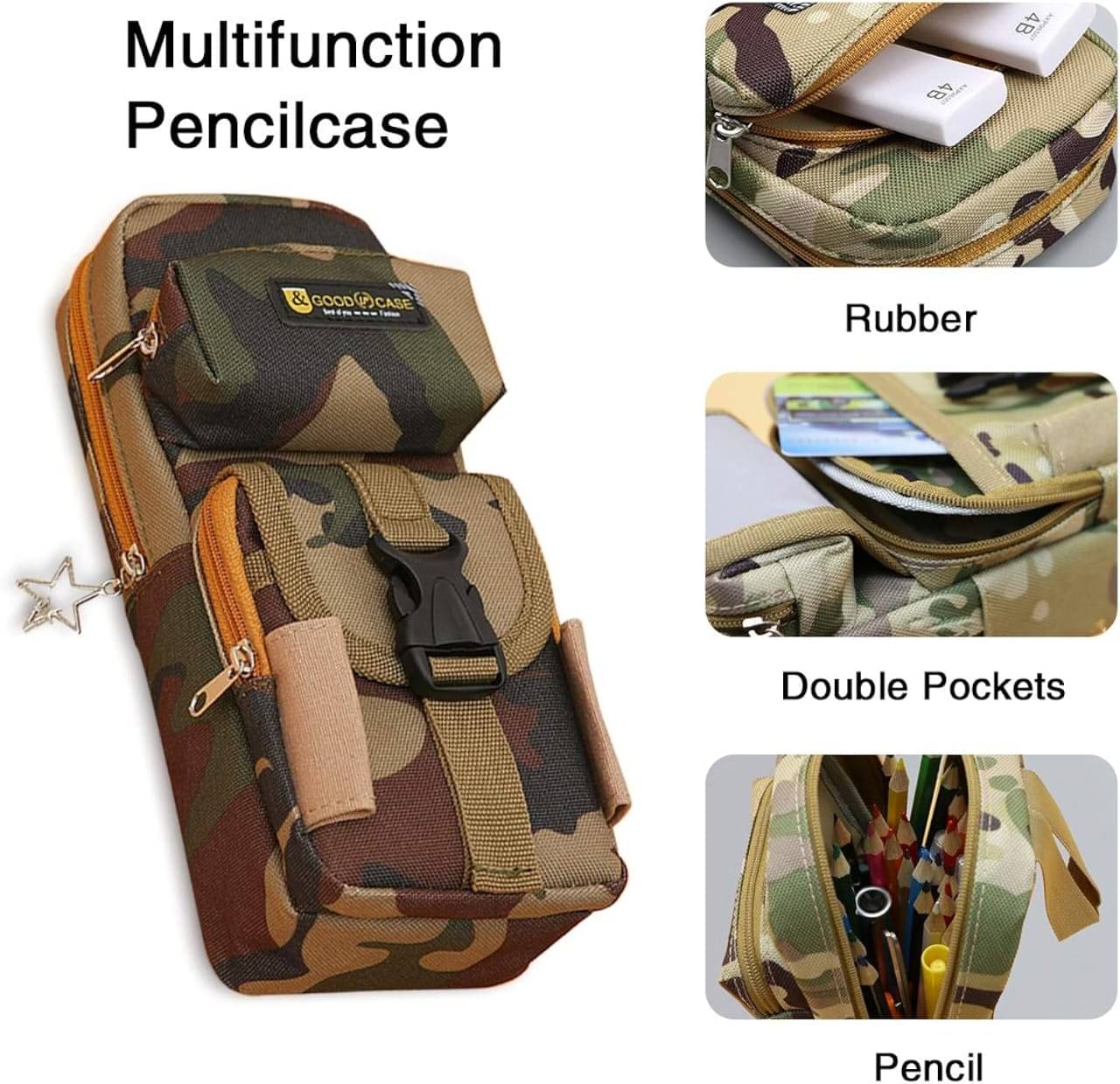 Villy Large Pencil Case Waterproof Pen Bag Holder Camouflage Creative Stationery Pouch Portable Organizer Multiple Pockets Villy Large Pencil Case Waterproof Pen Bag Holder Camouflage Creative Stationery Pouch Portable Organizer Multiple Pockets