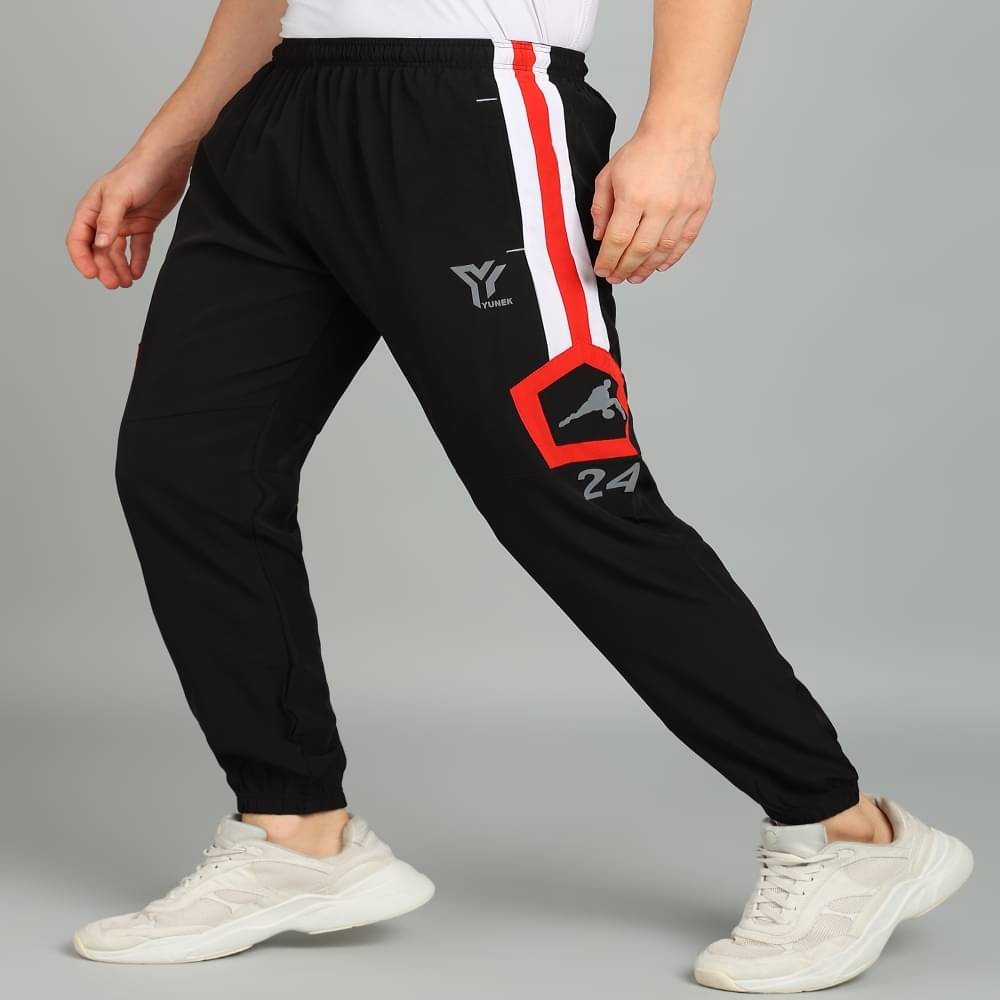 YUNEK Black Polyester Men's Trackpants ( Pack of 1 ) YUNEK Black Polyester Men's Trackpants ( Pack of 1 )