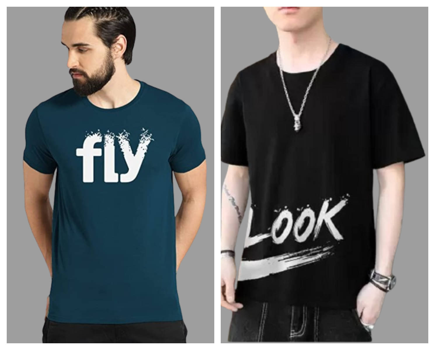 attitude start of fashion Pack of 2 Polyester Regular Fit Men's T-Shirt ( Black )     			attitude start of fashion Pack of 2 Polyester Regular Fit Men's T-Shirt ( Black )