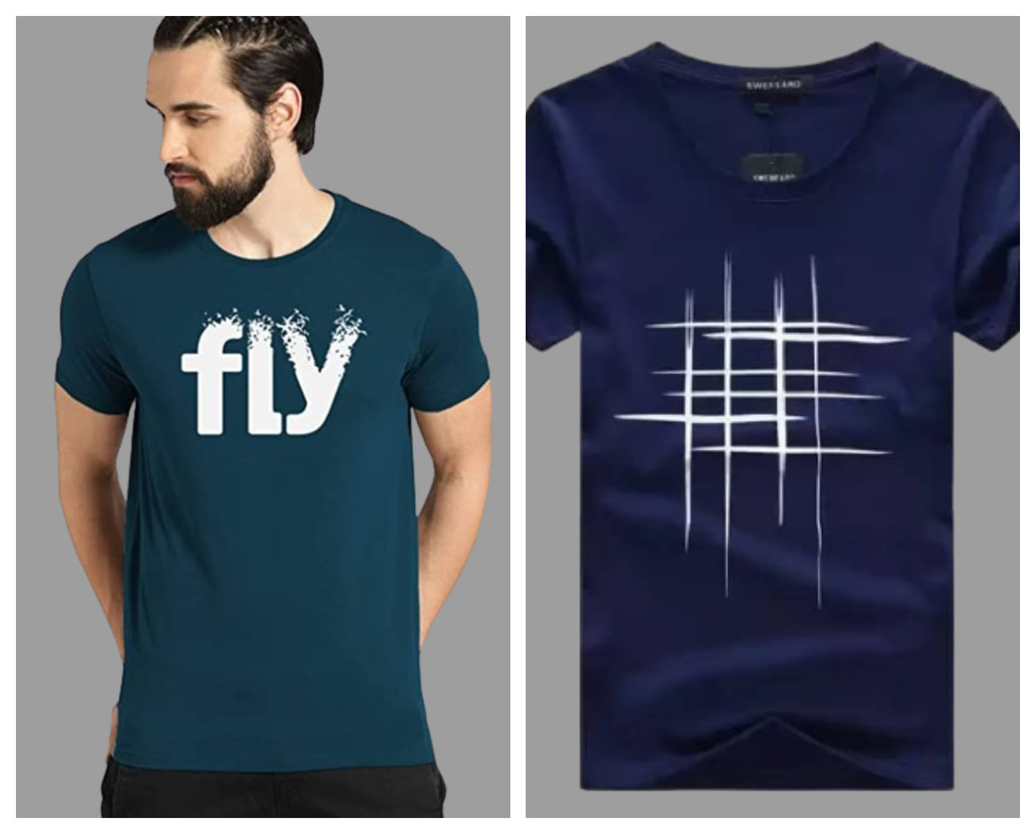 attitude start of fashion Pack of 2 Polyester Regular Fit Men's T-Shirt ( Blue )     			attitude start of fashion Pack of 2 Polyester Regular Fit Men's T-Shirt ( Blue )