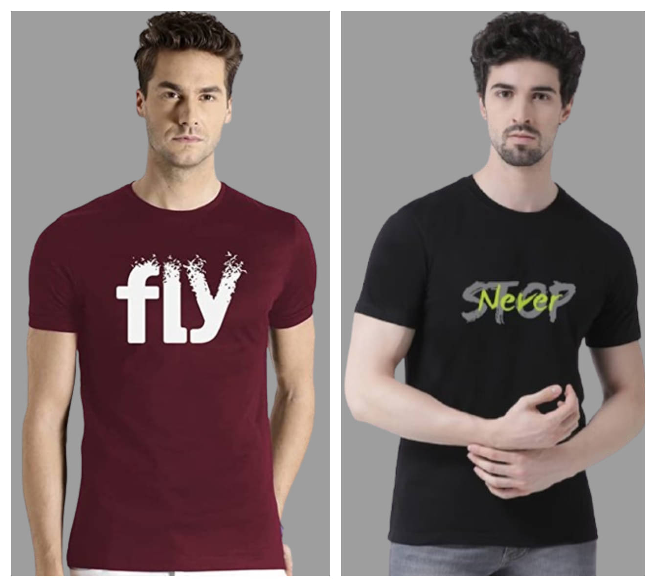 attitude start of fashion Pack of 2 Polyester Regular Fit Men's T-Shirt ( Black ) attitude start of fashion Pack of 2 Polyester Regular Fit Men's T-Shirt ( Black )