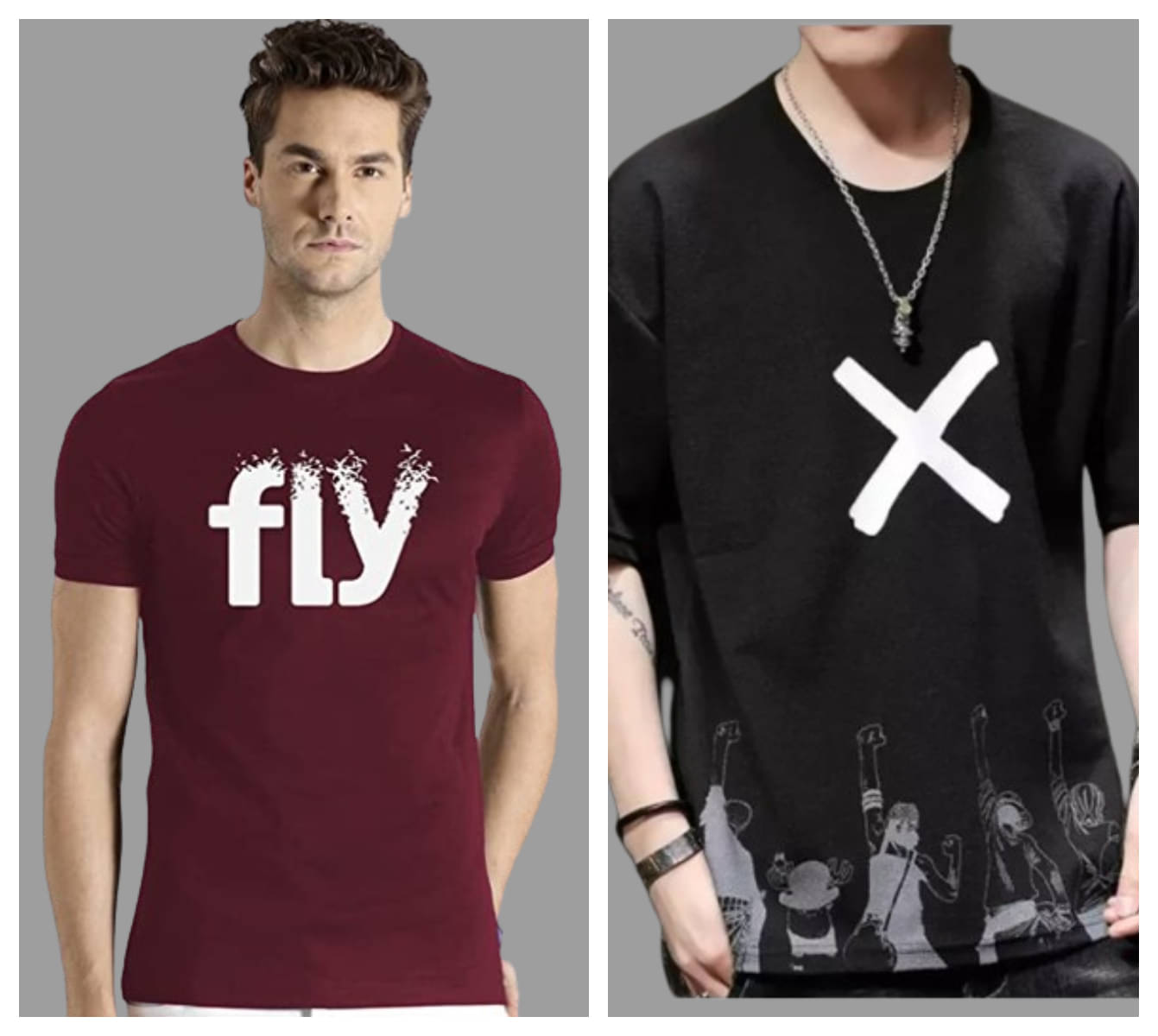 attitude start of fashion Pack of 2 Polyester Regular Fit Men's T-Shirt ( Black ) attitude start of fashion Pack of 2 Polyester Regular Fit Men's T-Shirt ( Black )