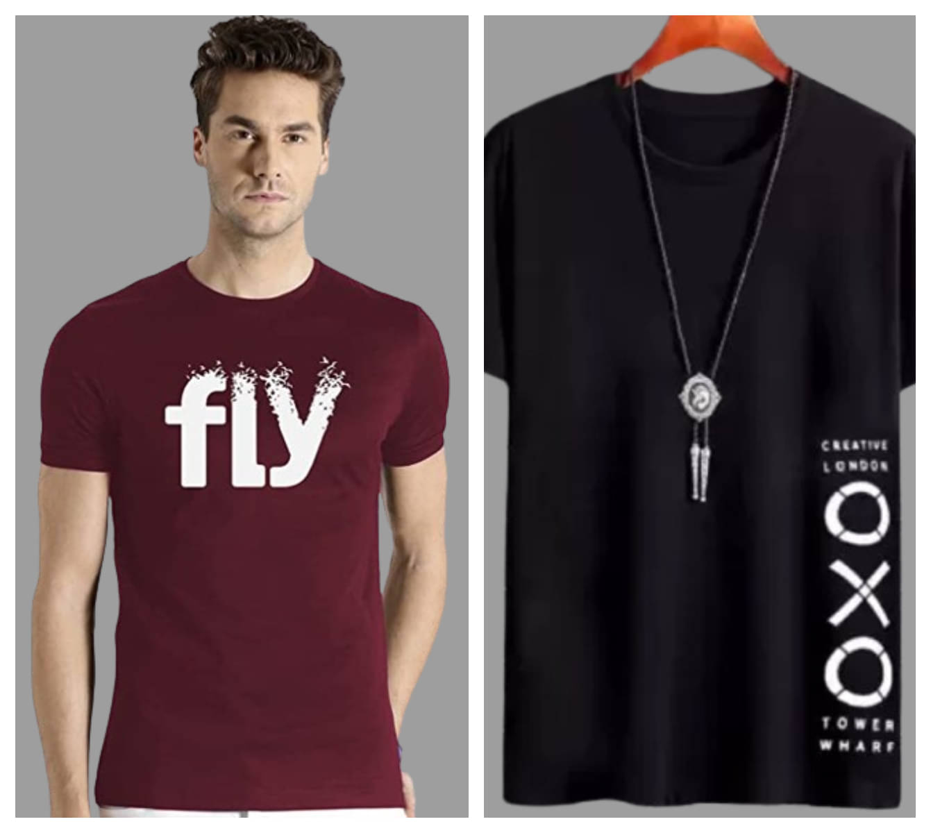 attitude start of fashion Pack of 2 Polyester Regular Fit Men's T-Shirt ( Black ) attitude start of fashion Pack of 2 Polyester Regular Fit Men's T-Shirt ( Black )