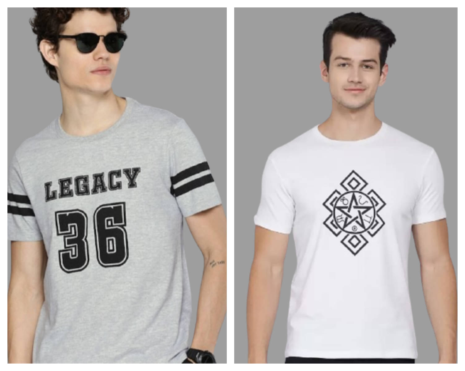 attitude start of fashion Polyester Regular Fit Printed Half Sleeves Men's Round T-Shirt - White ( Pack of 2 )     			attitude start of fashion Polyester Regular Fit Printed Half Sleeves Men's Round T-Shirt - White ( Pack of 2 )