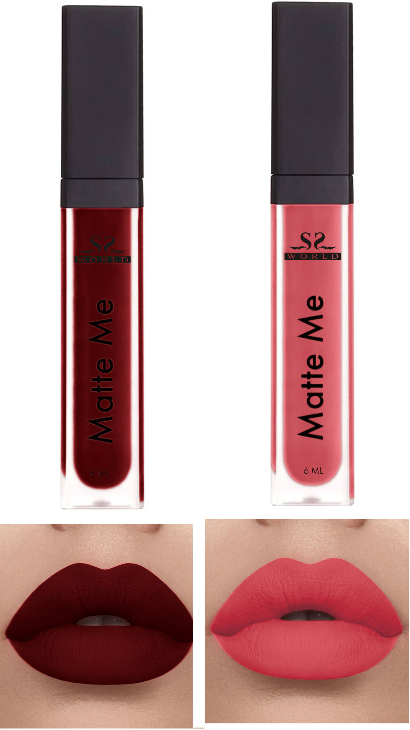 ssworld Coral Matte Lipstick 8