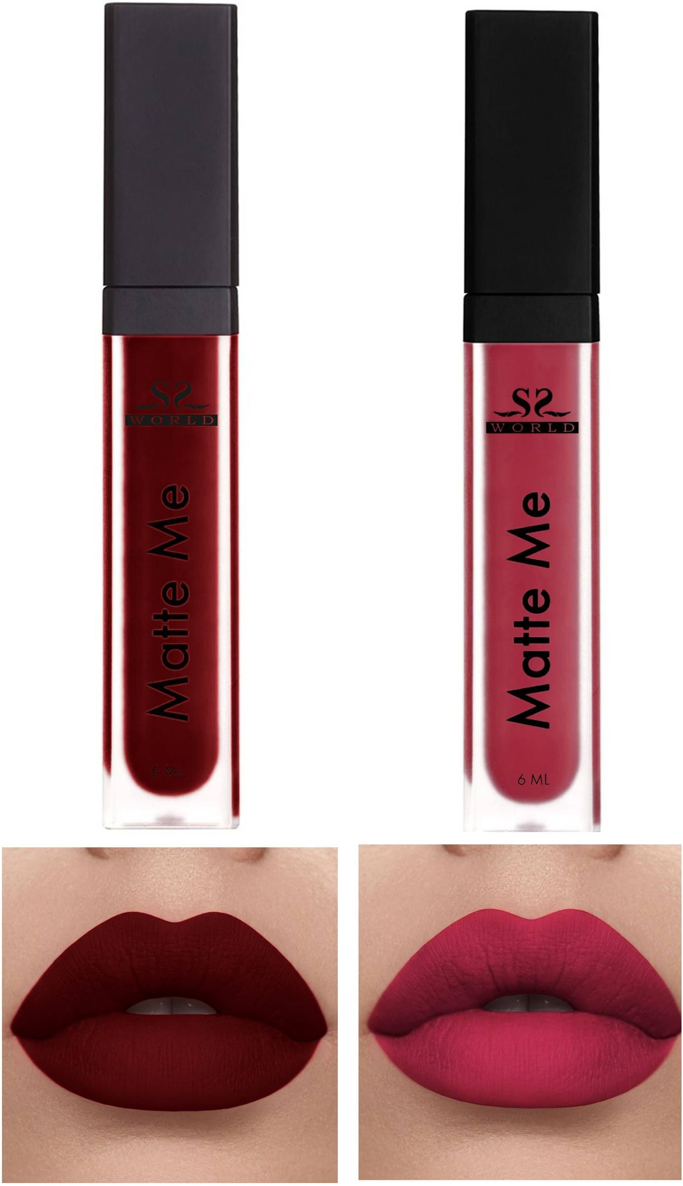     			ssworld Coral Red Matte Lipstick 8