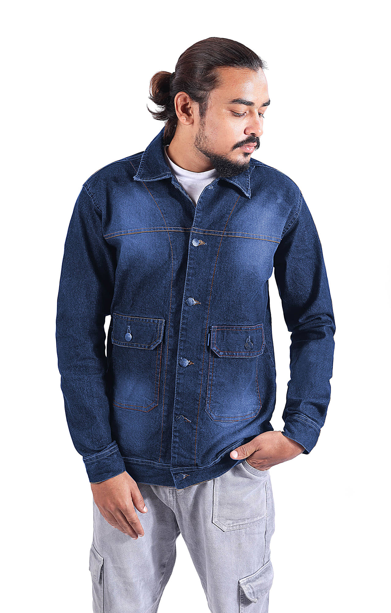 52dealz Denim Men's Denim Jacket - Navy ( Pack of 1 ) - Jackets & Coats | Buy online on ZillyBuy