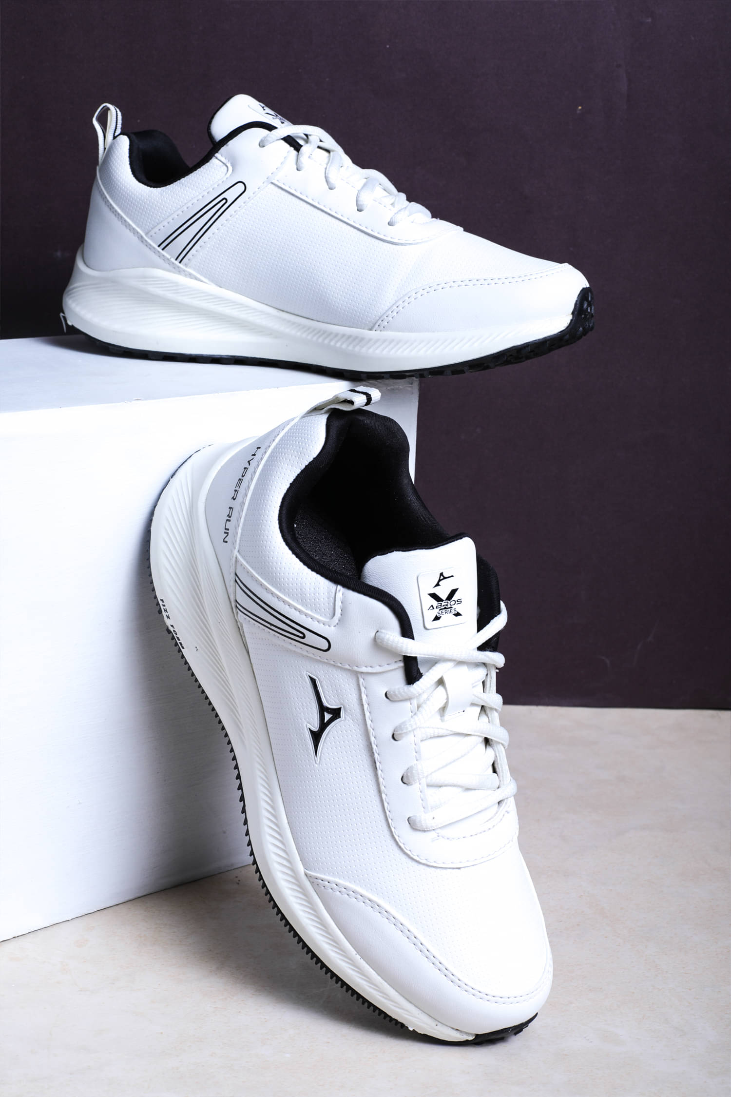     			Abros LANCEL White Men's Sports Running Shoes