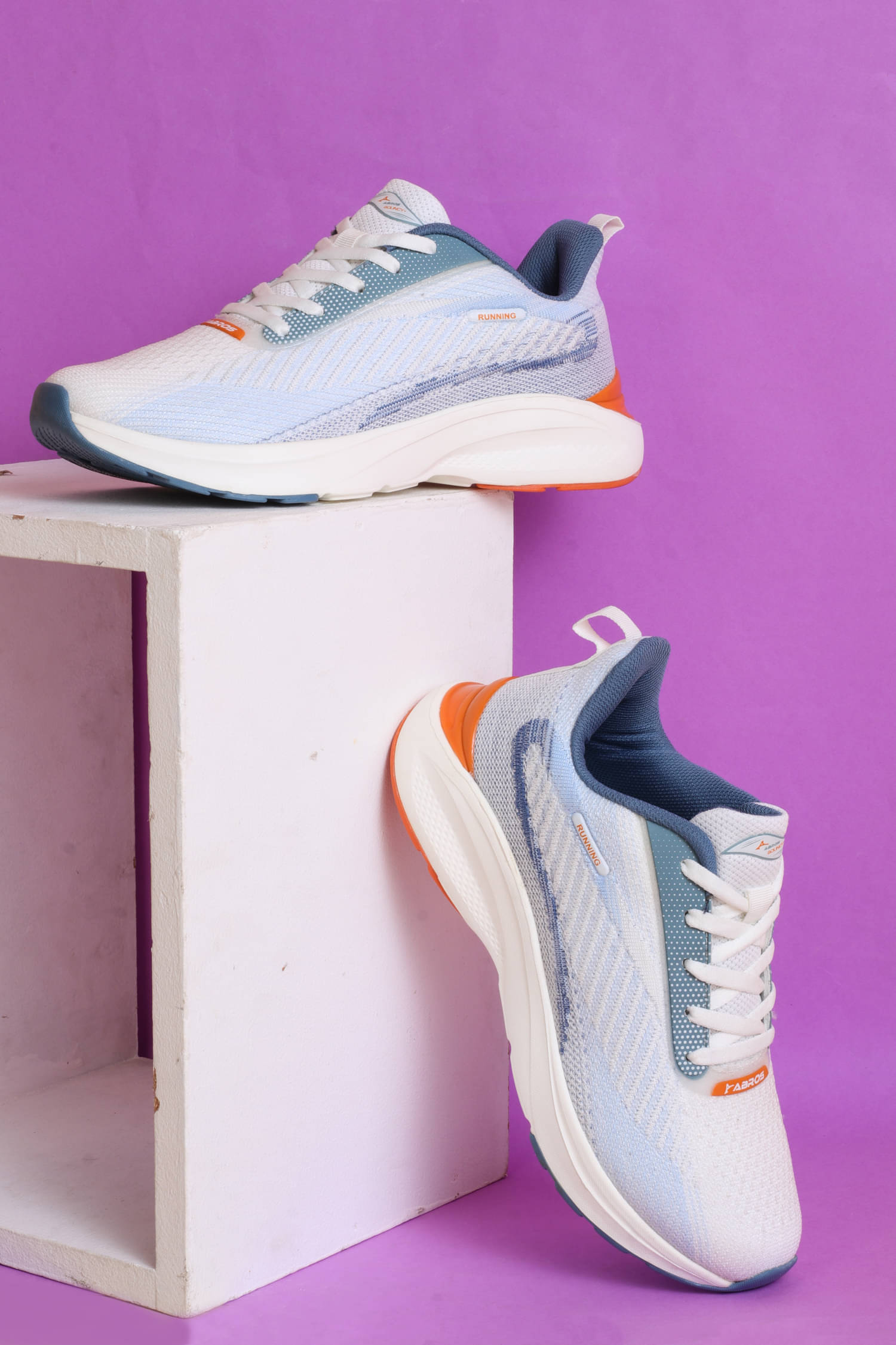     			Abros RAPID-ON Off White Men's Sports Running Shoes