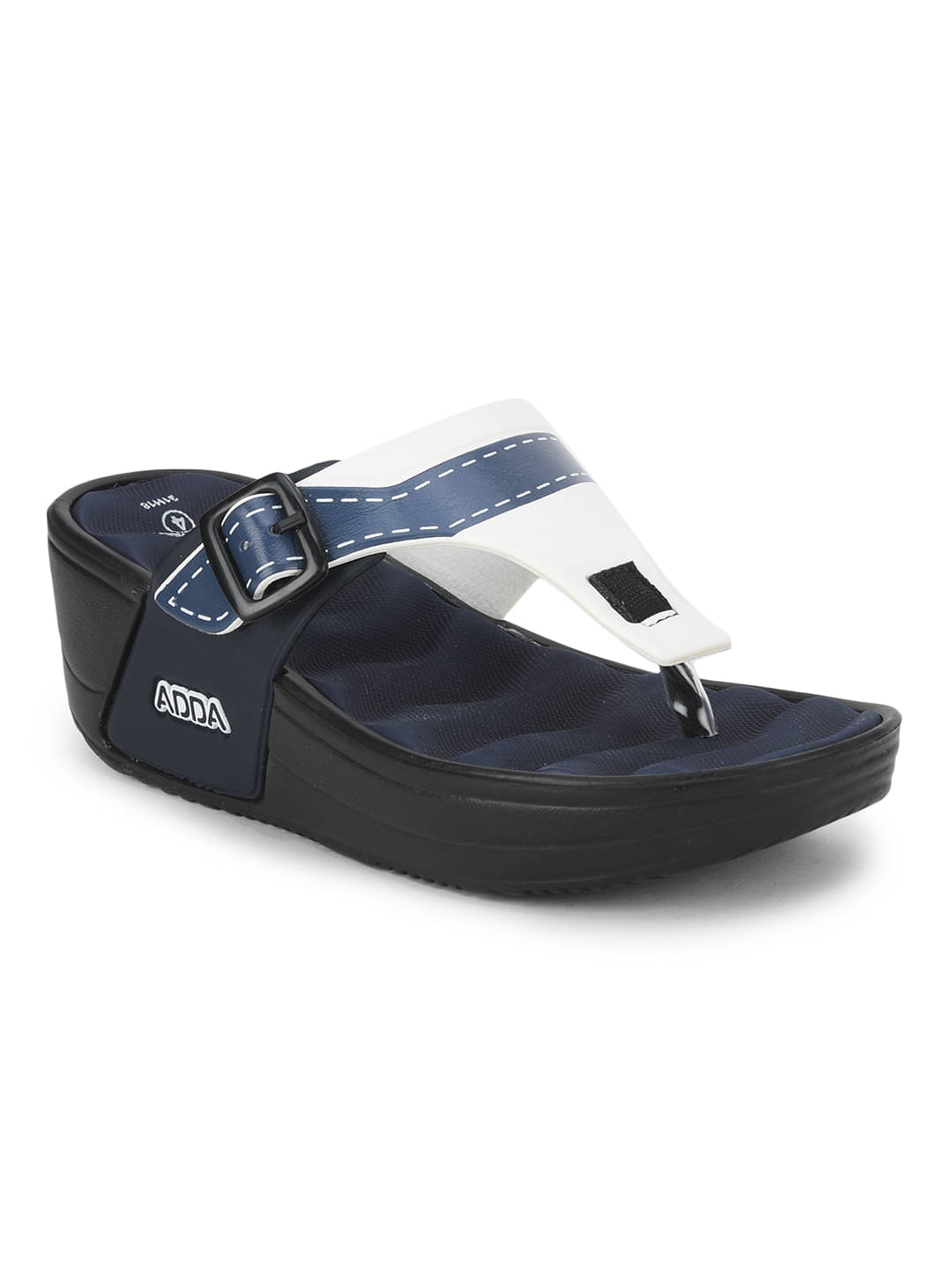     			Adda Navy Women's Slip On Heels