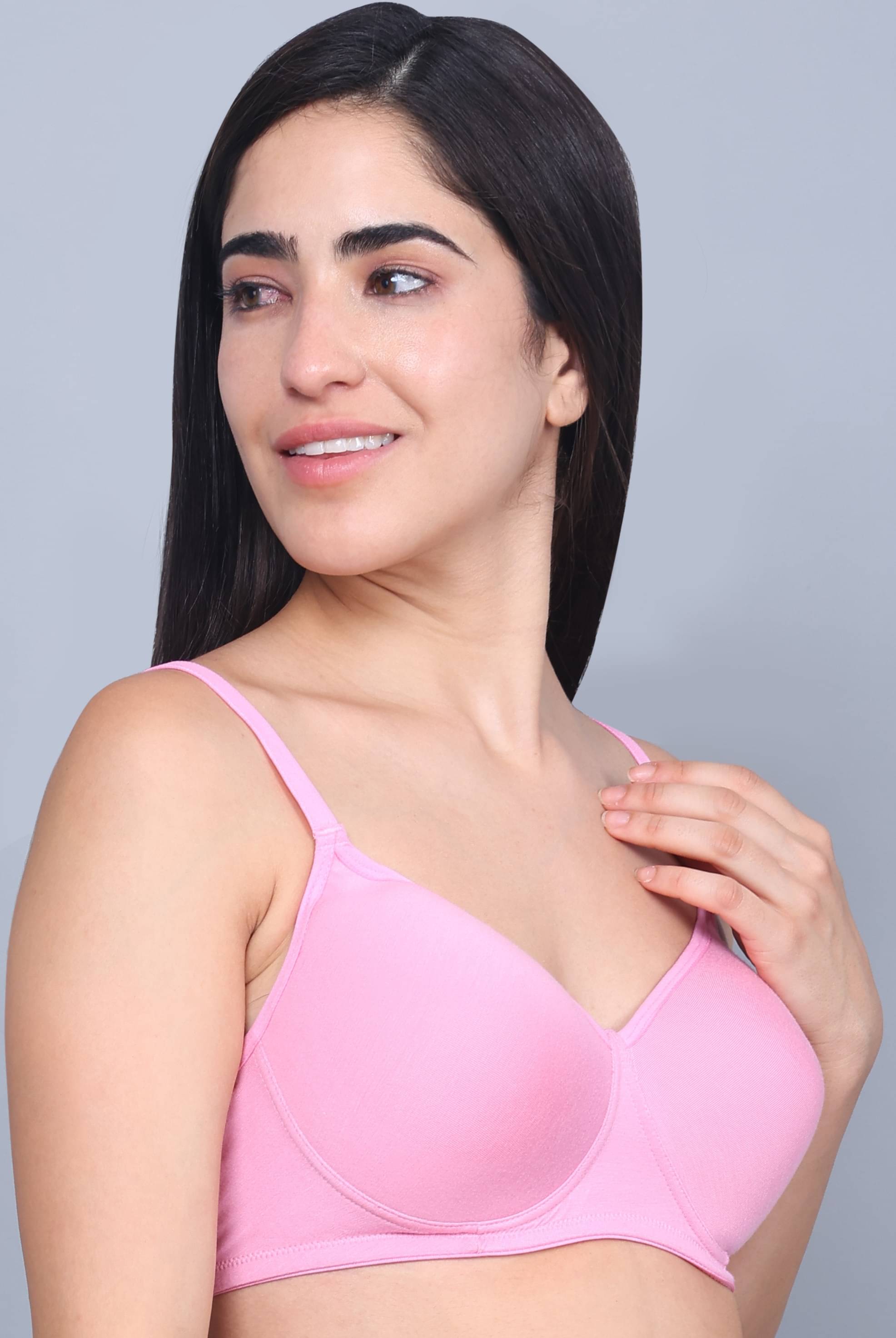     			BAMBOOLOGY Pack of 1 Viscose Lightly Padded Everyday Bra For Women ( Pink )