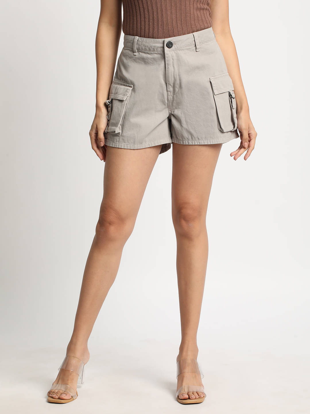     			Bene Kleed Women Regular Fit High-Rise Cargo Shorts
