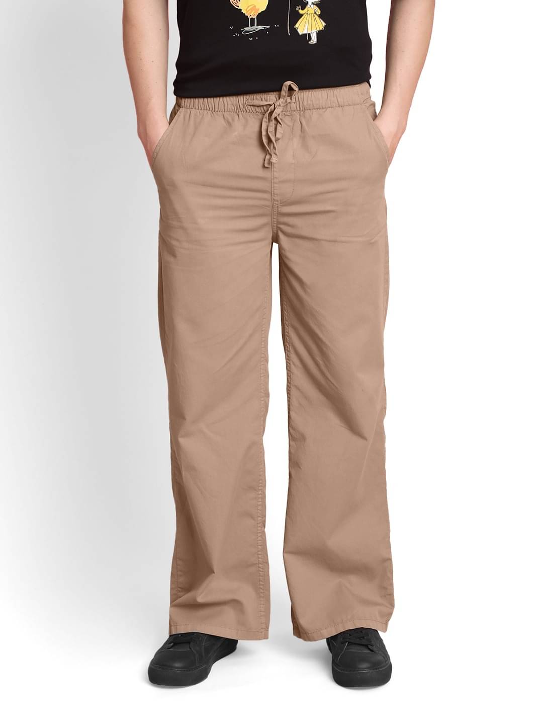     			Bene Kleed Men Cotton Loose Fit Pleated Chinos Trousers