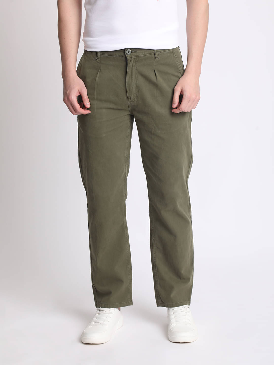     			Ivoc Men Relaxed Loose Fit Chinos Trousers