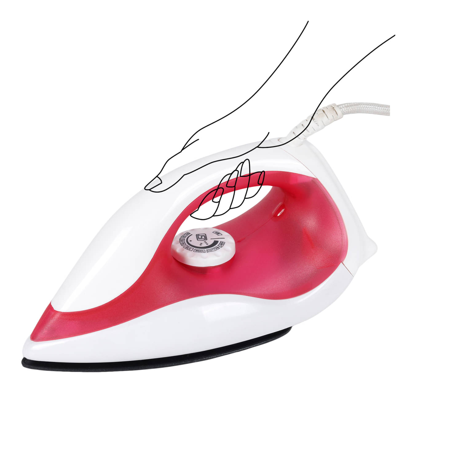 CHARTBUSTERS BMW White 1000 watt Dry Iron     			CHARTBUSTERS BMW White 1000 watt Dry Iron