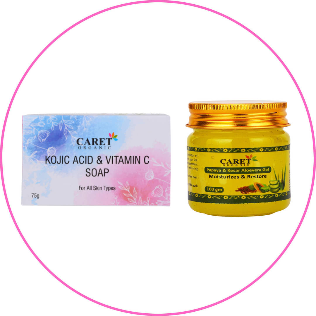 Caret Organic Freshness Papaya,Kesar Gel Soap for All Skin Type ( Pack of 2 ) Caret Organic Freshness Papaya,Kesar Gel Soap for All Skin Type ( Pack of 2 )
