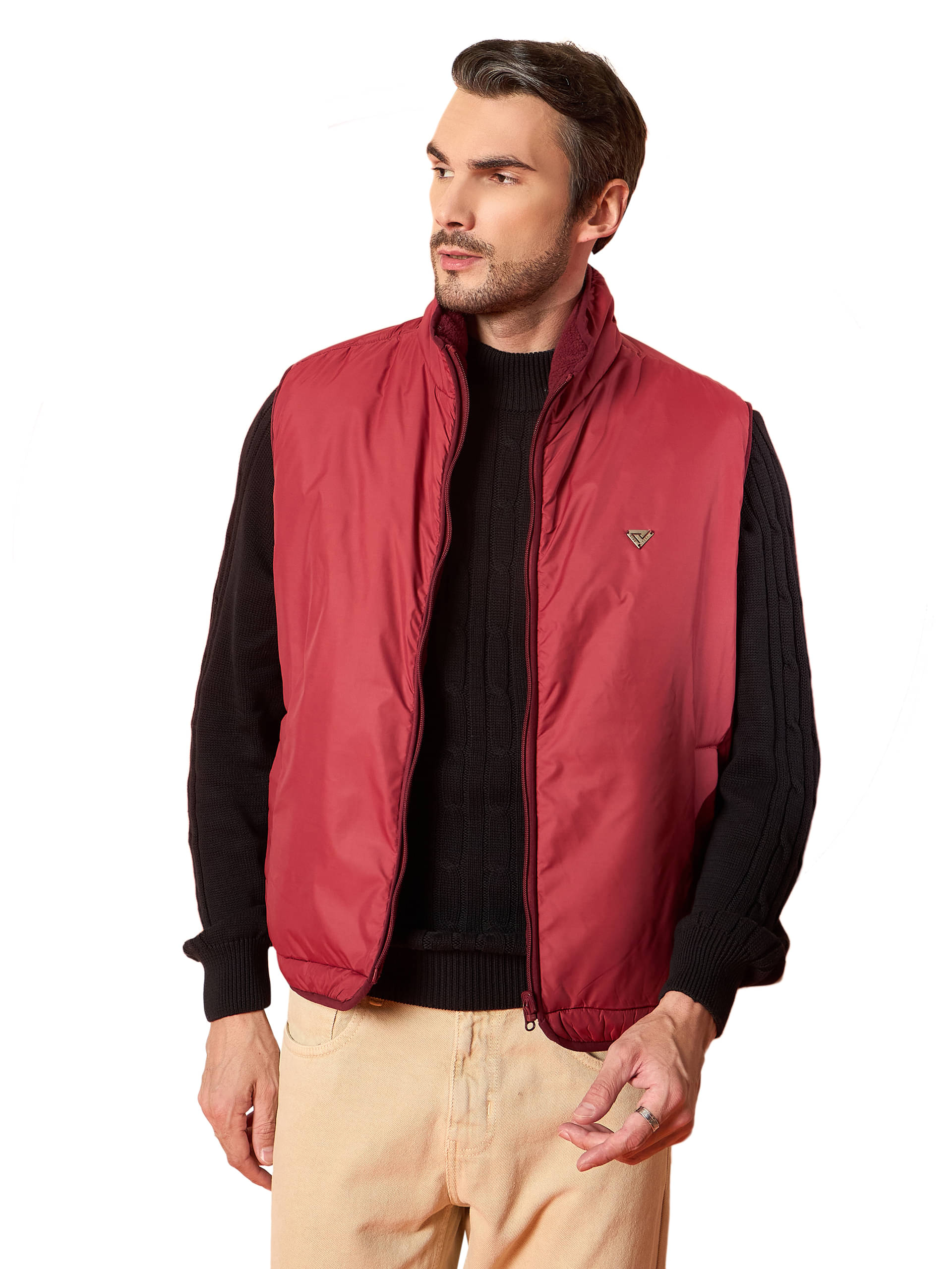     			Club York Polyester Men's Quilted & Bomber Jacket - Maroon ( Pack of 1 )