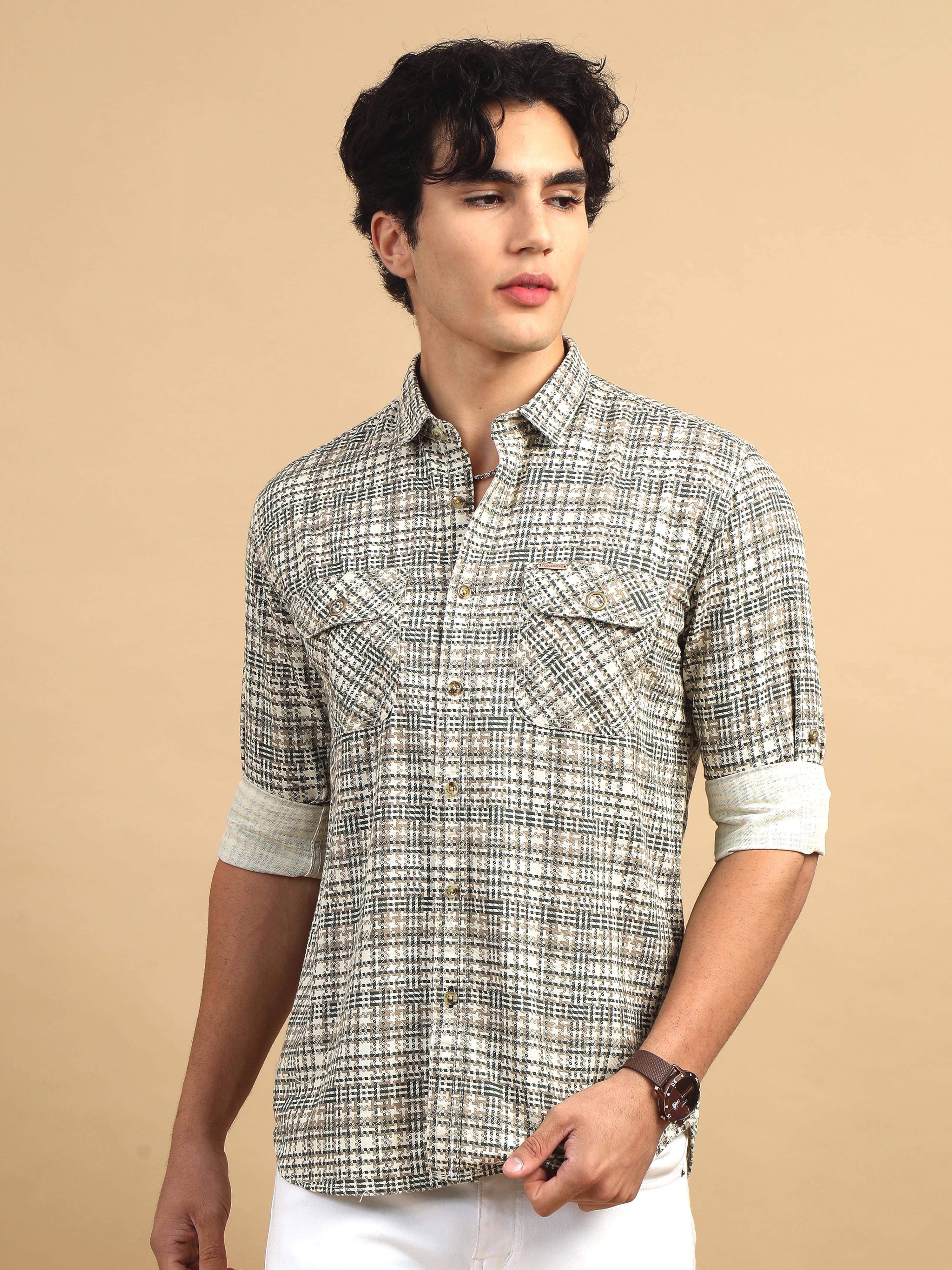 Cool Colors 100% Cotton Slim Fit Printed Full Sleeves Men's Casual Shirt - Green ( Pack of 1 )     			Cool Colors 100% Cotton Slim Fit Printed Full Sleeves Men's Casual Shirt - Green ( Pack of 1 )