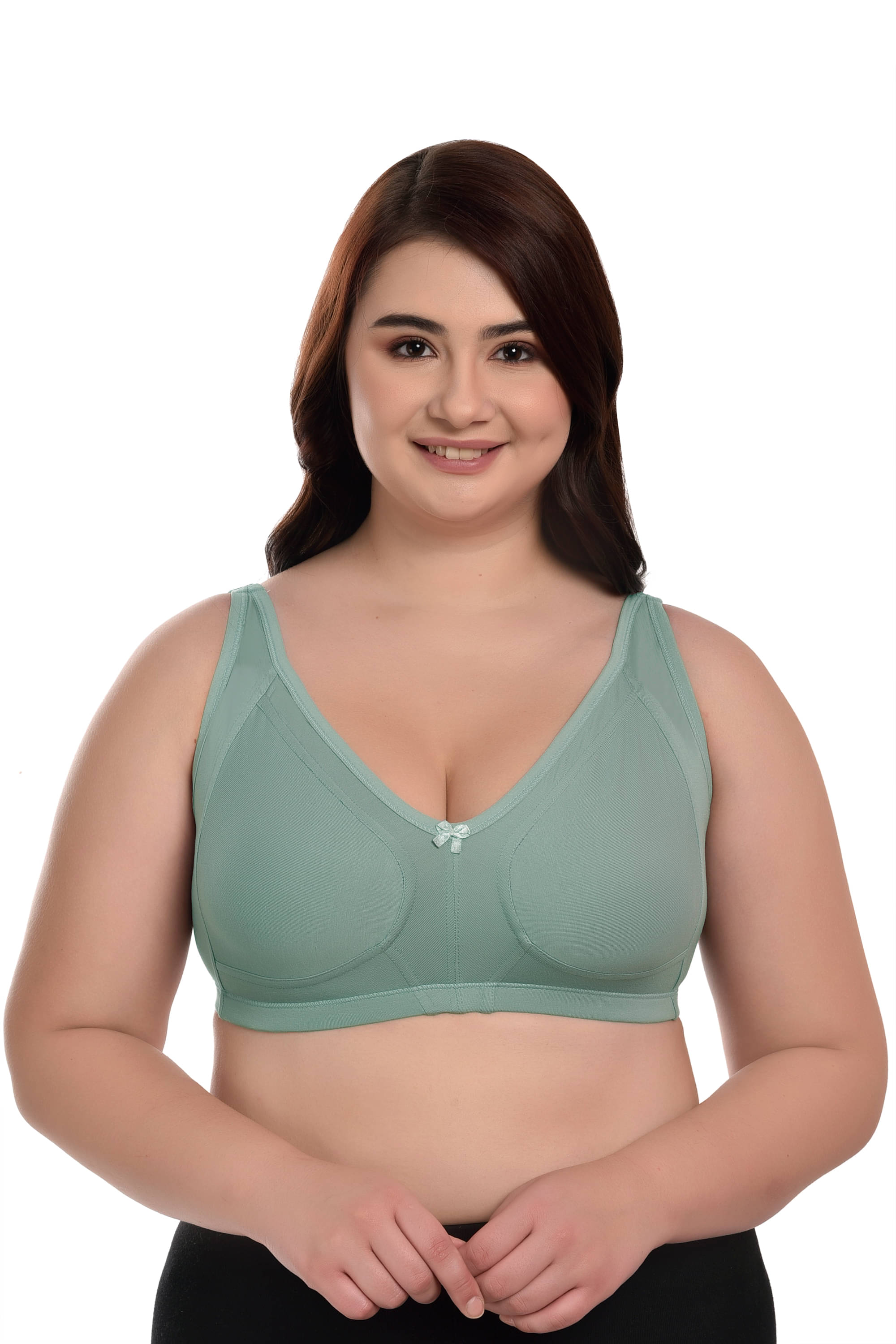     			Elina Pack of 1 Cotton Lightly Padded Minimizer Bra For Women ( Mint Green )
