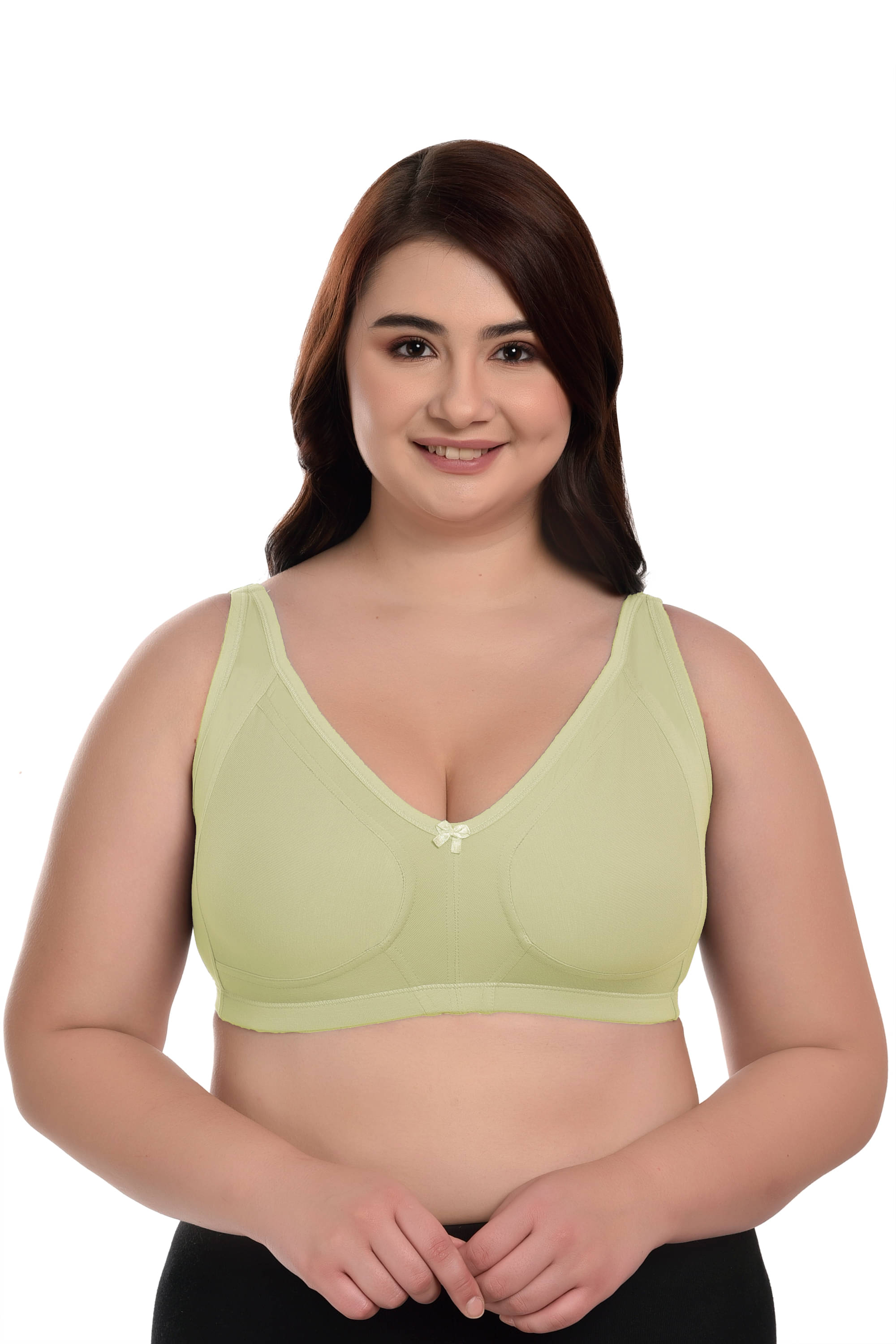     			Elina Pack of 1 Cotton Non Padded Everyday Bra For Women ( Lime Green )