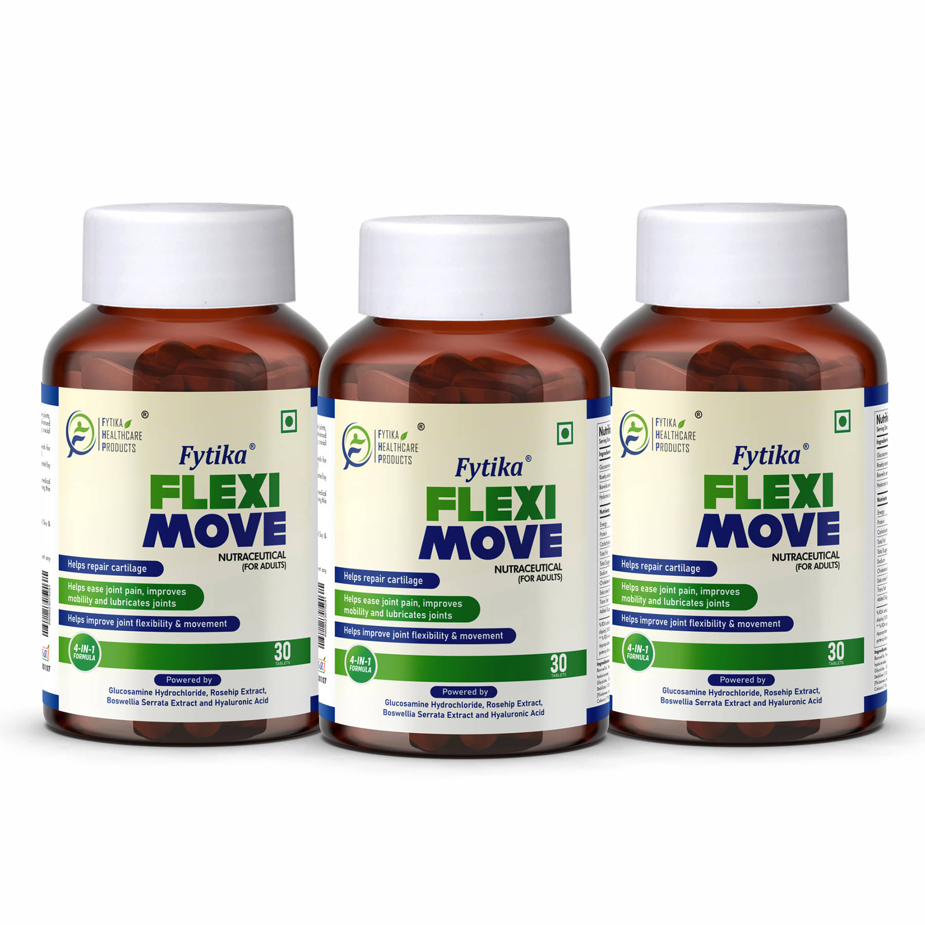     			Fytika Flexi Move, Joint Support Supplement 30 No.S (Pack of 3)
