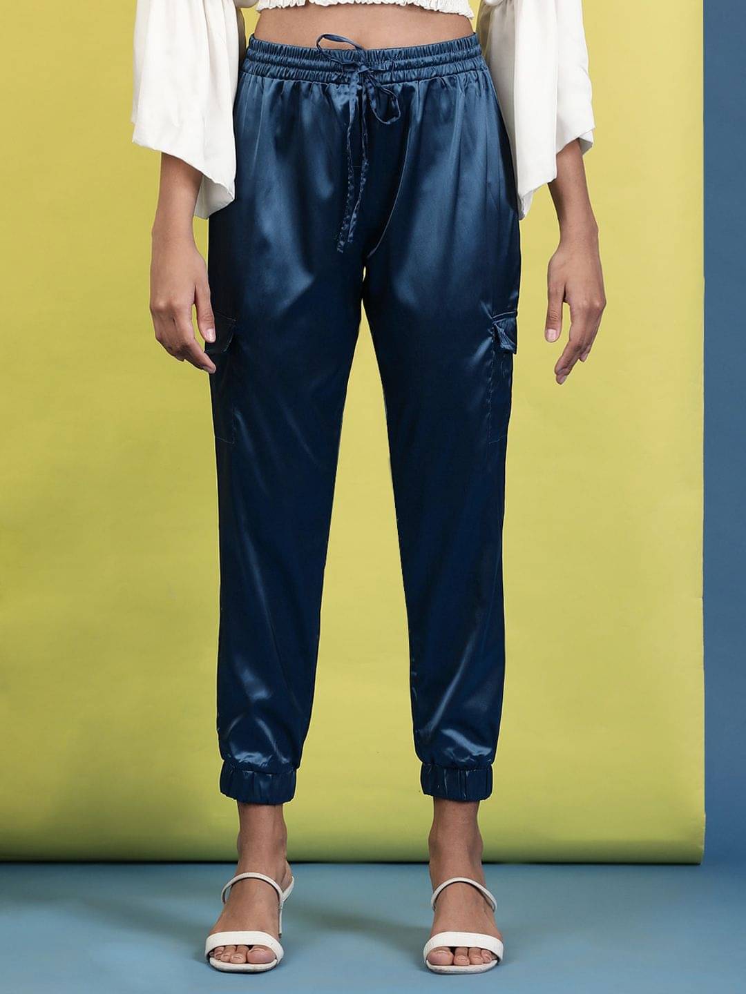     			Freehand Pack of 1 Polyester Regular Women's Joggers ( Blue )
