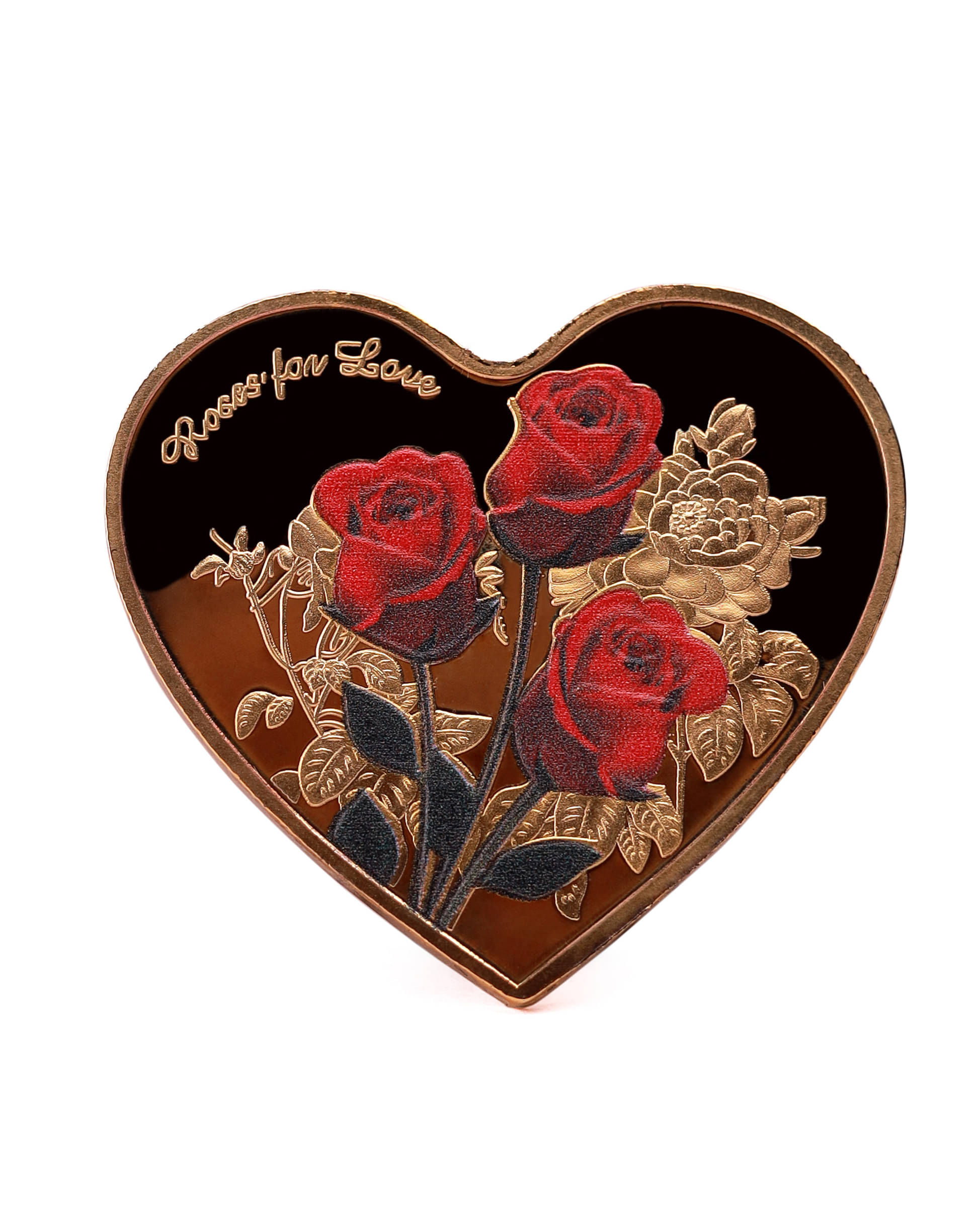     			Heart-Shaped Rose Coin 52 Languages I Love You Collection Challenge Coin Unique Memento Token Valentine's Day Gift to Inspire Him/Her Lucky Coin