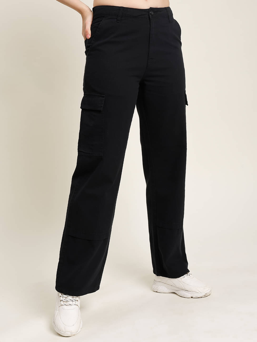     			IVOC Women Classic Regular Fit Casual Cargos Trousers