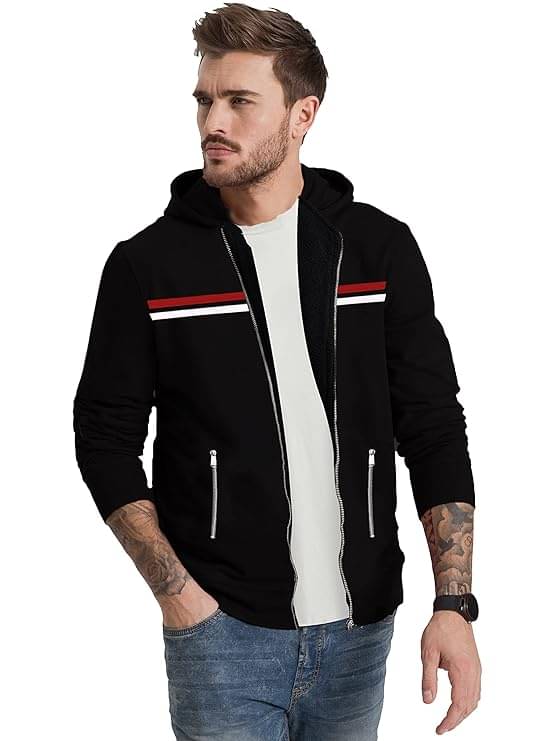 JUGULAR Cotton Blend Hooded Men's Sweatshirt - Black ( Pack of 1 ) JUGULAR Cotton Blend Hooded Men's Sweatshirt - Black ( Pack of 1 )