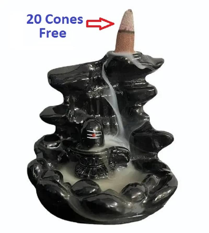 Khushi Enterprises Smoke Backflow Showpiece 12 cm - Pack of 1
