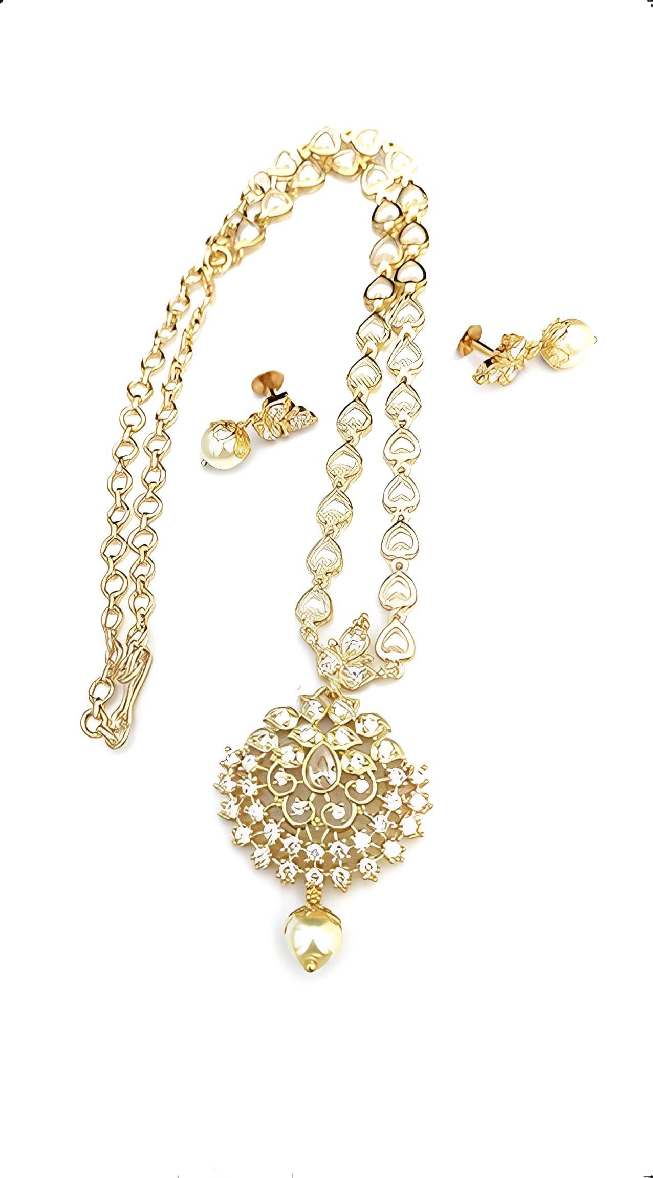     			LAFORWORD White Alloy Necklace Set ( Pack of 1 )
