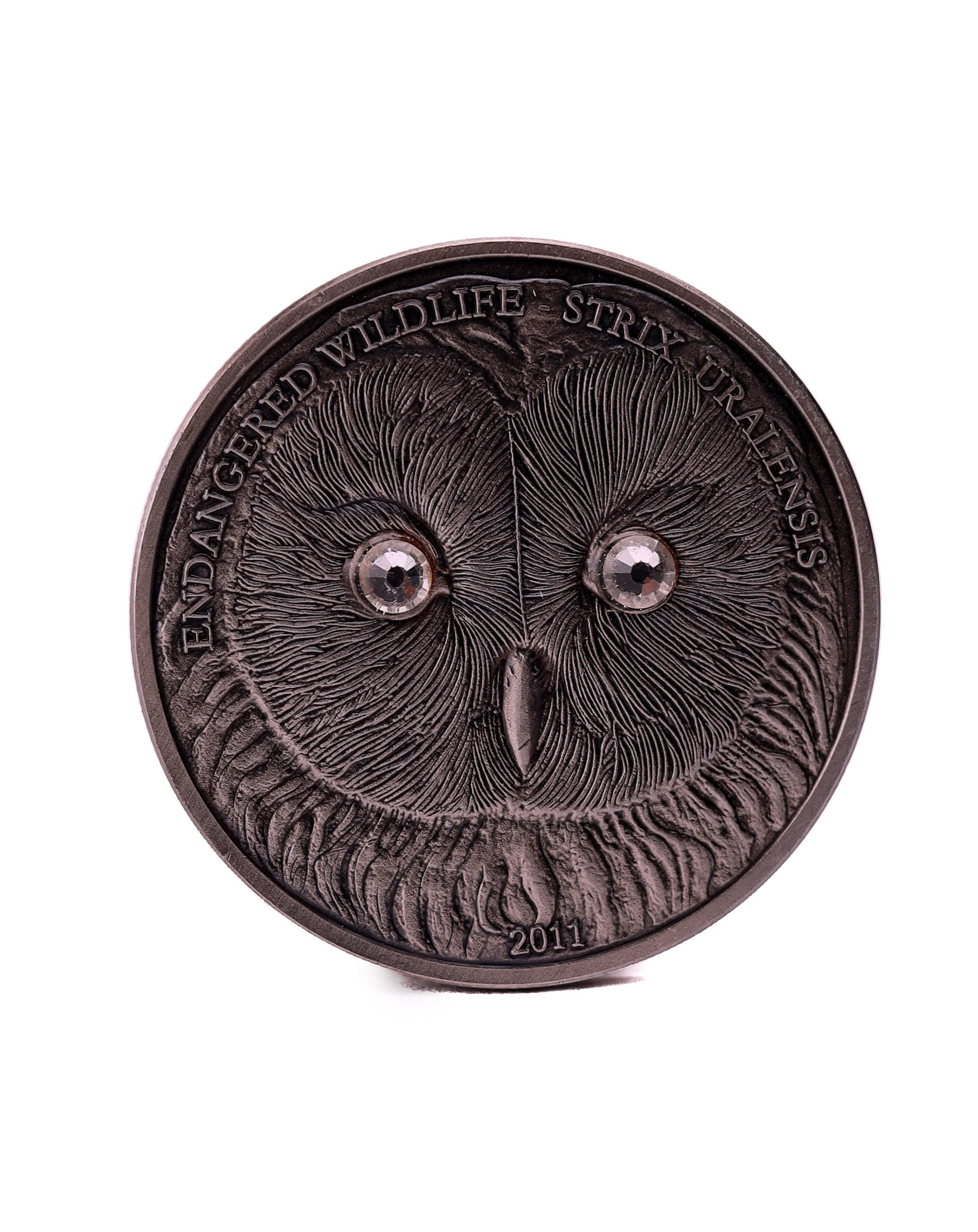     			Mongolia Endangered Animal Wildlife Protection Ural Owl 1 Oz Antique Silver Coin