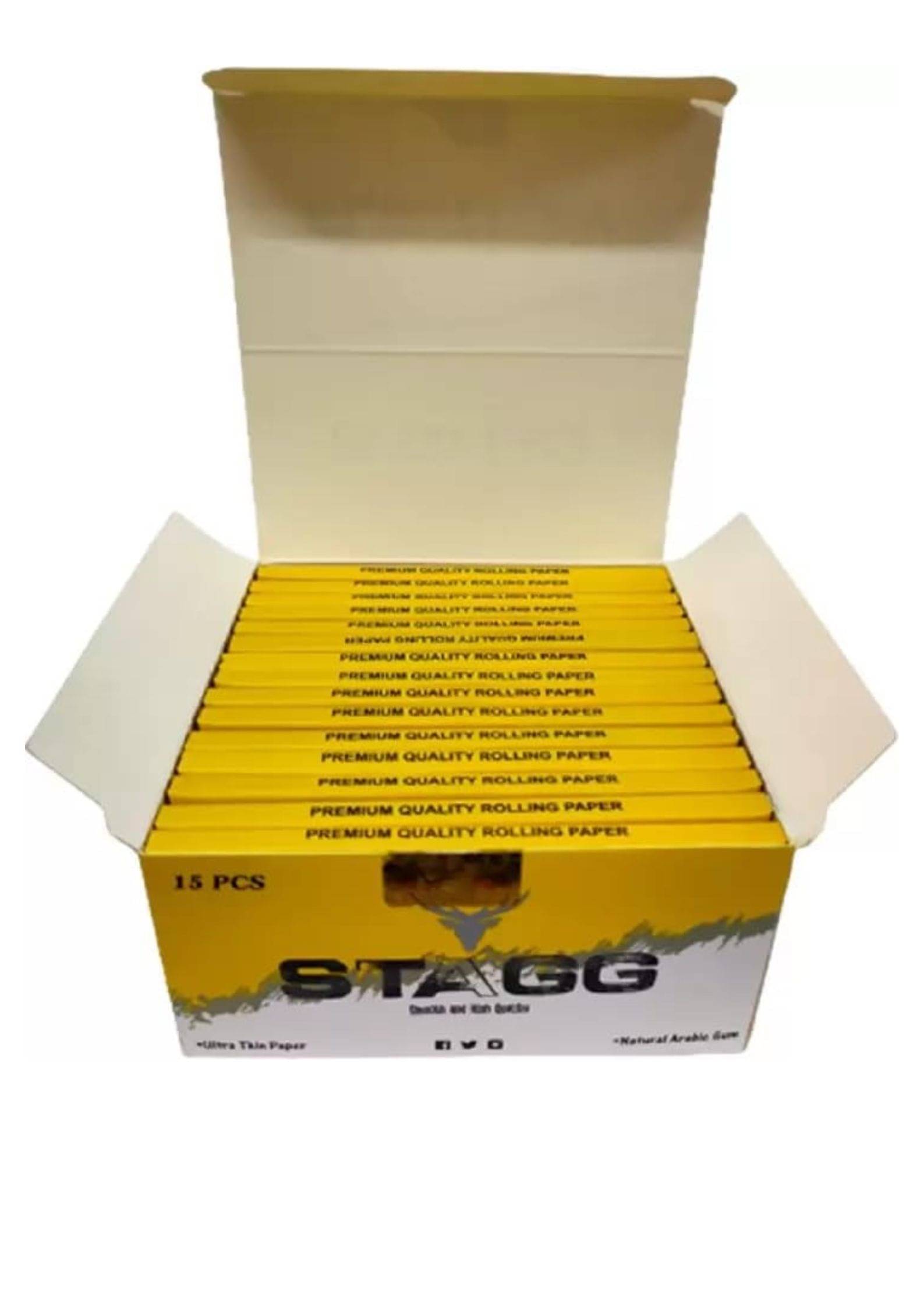 PUFF SMART Stagg Rolling Paper with Roach Book Ultra Thin Paper Full Box (15 booklet) PUFF SMART Stagg Rolling Paper with Roach Book Ultra Thin Paper Full Box (15 booklet)