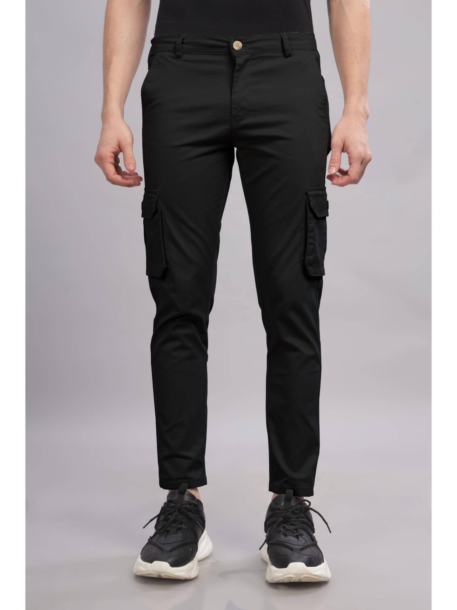 RAGZO Slim Flat Men's Cargos - Black ( Pack of 1 ) - Trousers | Buy online on ZillyBuy