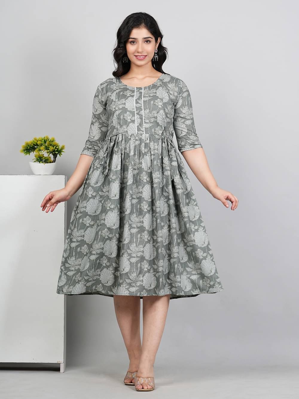RIAANA Grey Cotton Maternity Tops RIAANA Grey Cotton Maternity Tops