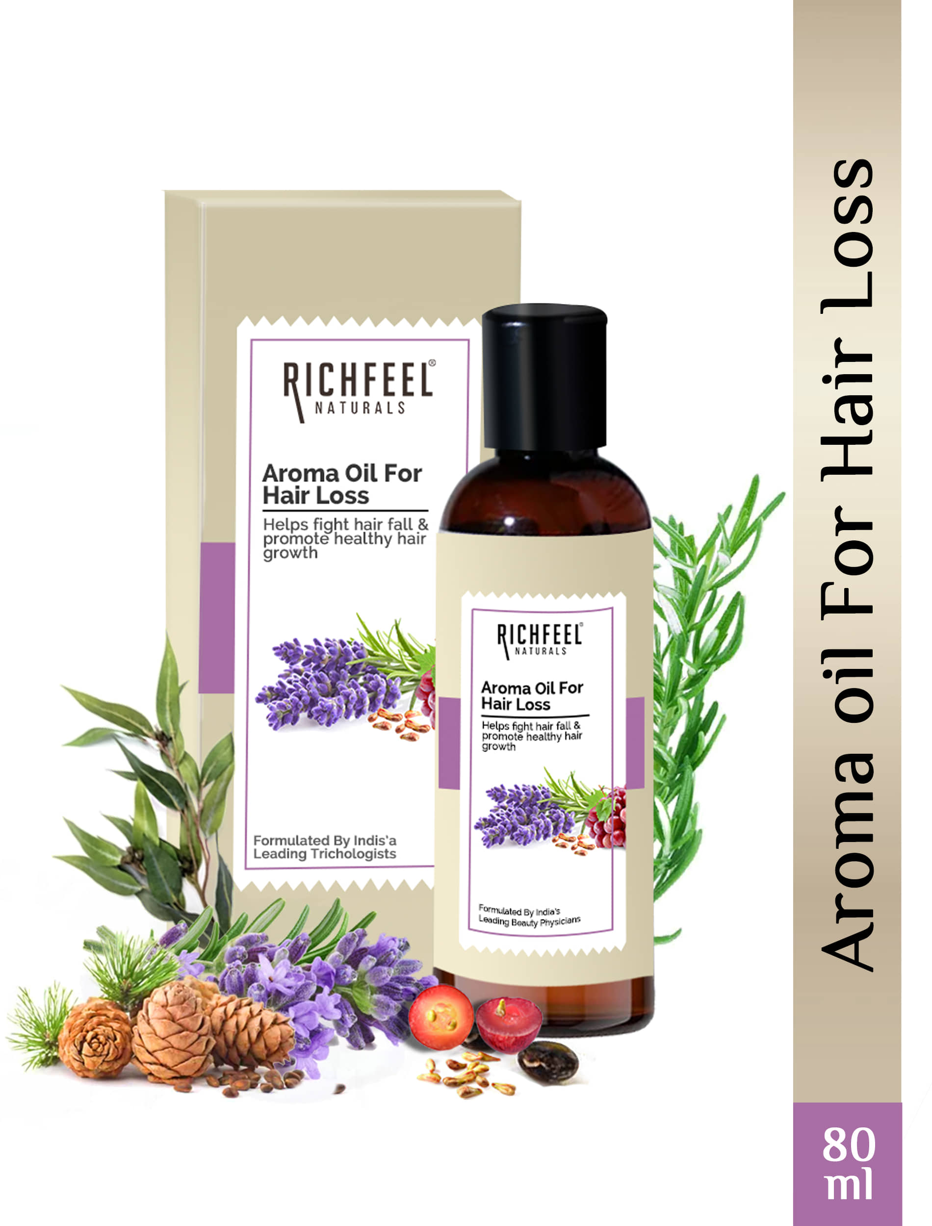 Richfeel Anti Hair Fall Grapeseed Oil 80 ml ( Pack of 1 )
