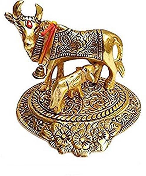     			Shri Astha Vinayak Aluminium Cow and Calf Idol ( 15 cm )