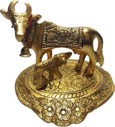     			Shri Astha Vinayak Brass Cow and Calf Idol ( 8 cm )