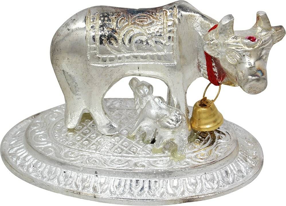     			Shri Astha Vinayak Brass Cow and Calf Idol ( 6 cm )